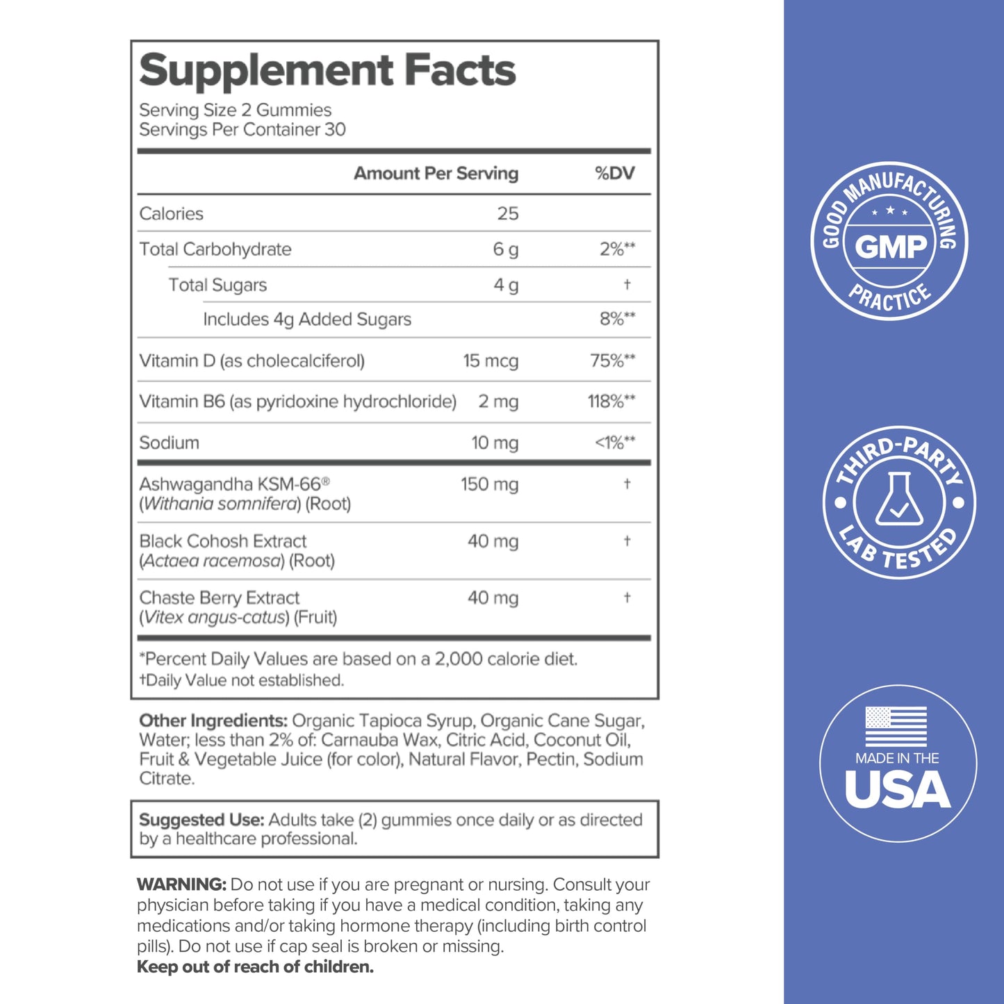 O Positiv MENO Gummies for Menopause, 30 Servings (Pack of 2) - Hormone-Free Supplements for Women with Black Cohosh & Ashwagandha KSM-66 - Helps Alleviate Hot Flashes, Night Sweats, & Mood Swings