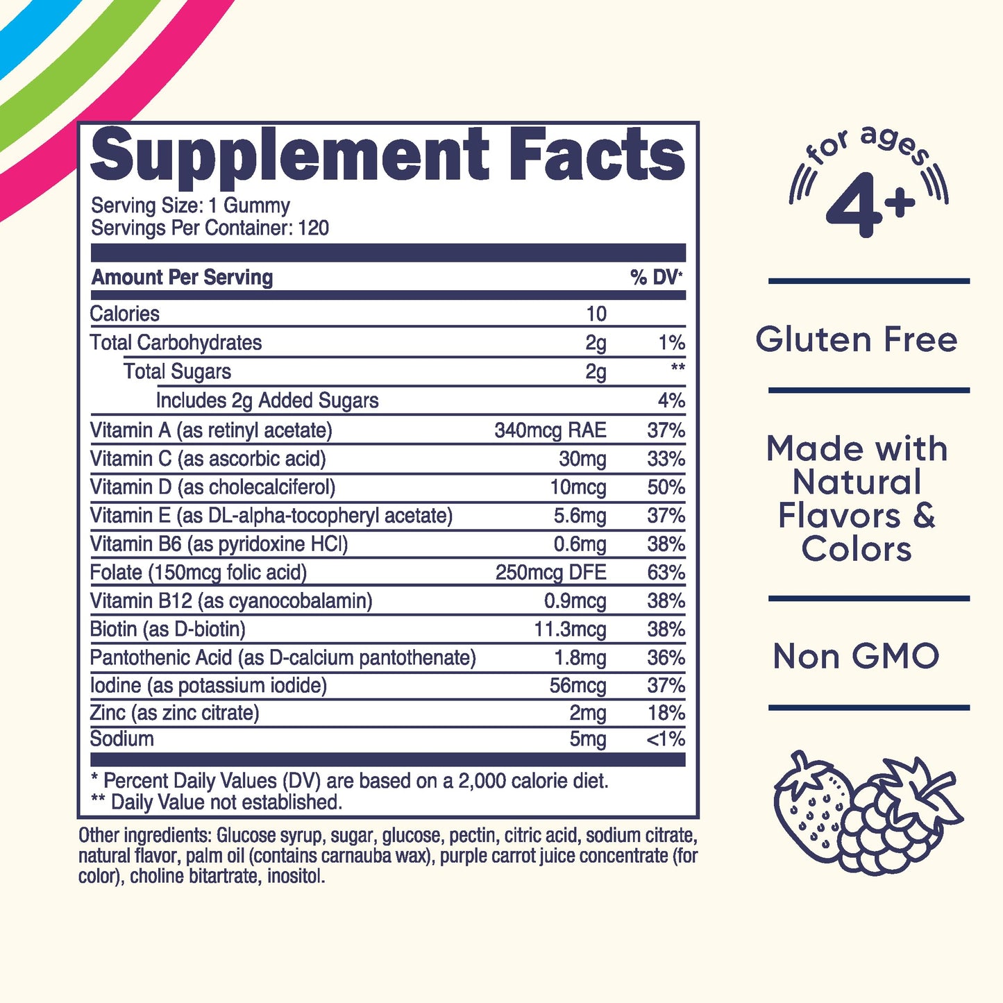 Nutricost Kids Multivitamin Gummies 120 Servings (Mixed Berry Flavored Gummies) - Gluten Free, Non-GMO, and Vegetarian Friendly