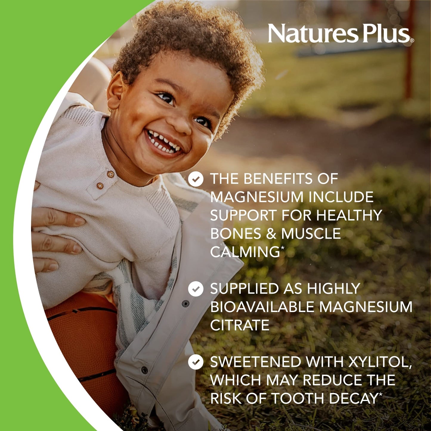 NaturesPlus Animal Parade Source of Life Sugar-Free MagKidz Children's Magnesium Supplement - Natural Cherry Flavor - 90 Count (Pack of 1) - Bone & Muscle Health Support - Gluten-Free