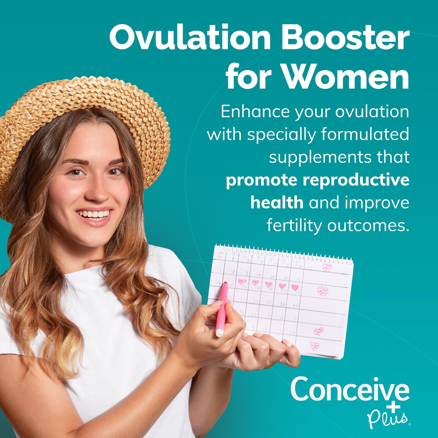 Pre-Order | Arrives in 5–10 Days – CONCEIVE PLUS Ovulation + Women's Fertility Combo, Supports Fertility and Ovarian Regulation, 60 + 120 Capsules