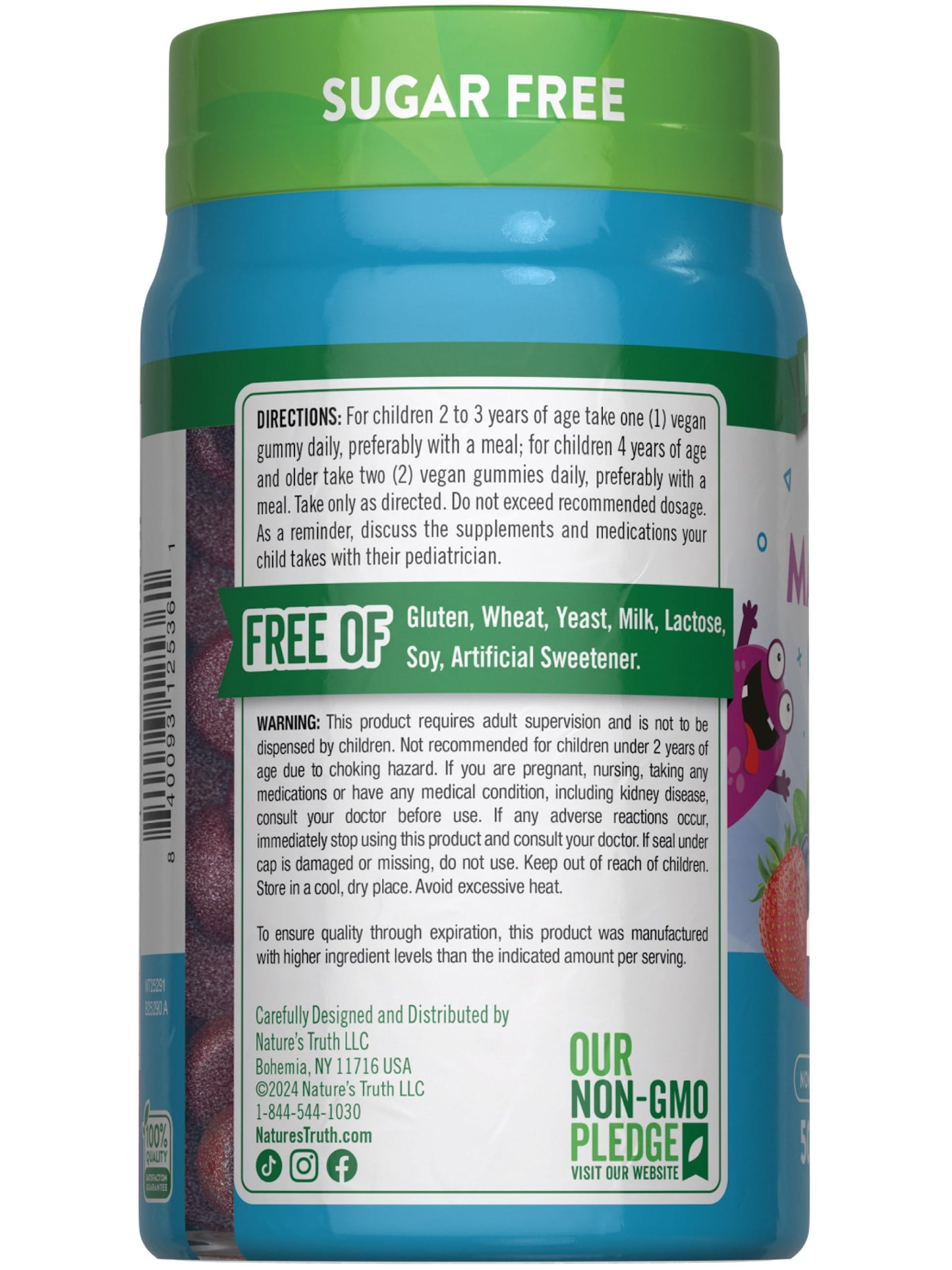 Nature's Truth Magnesium Gummies for Kids | Glycinate & Citrate | 50 Count | Mixed Berry Flavor | Vegan, Non-GMO & Gluten Free Supplement