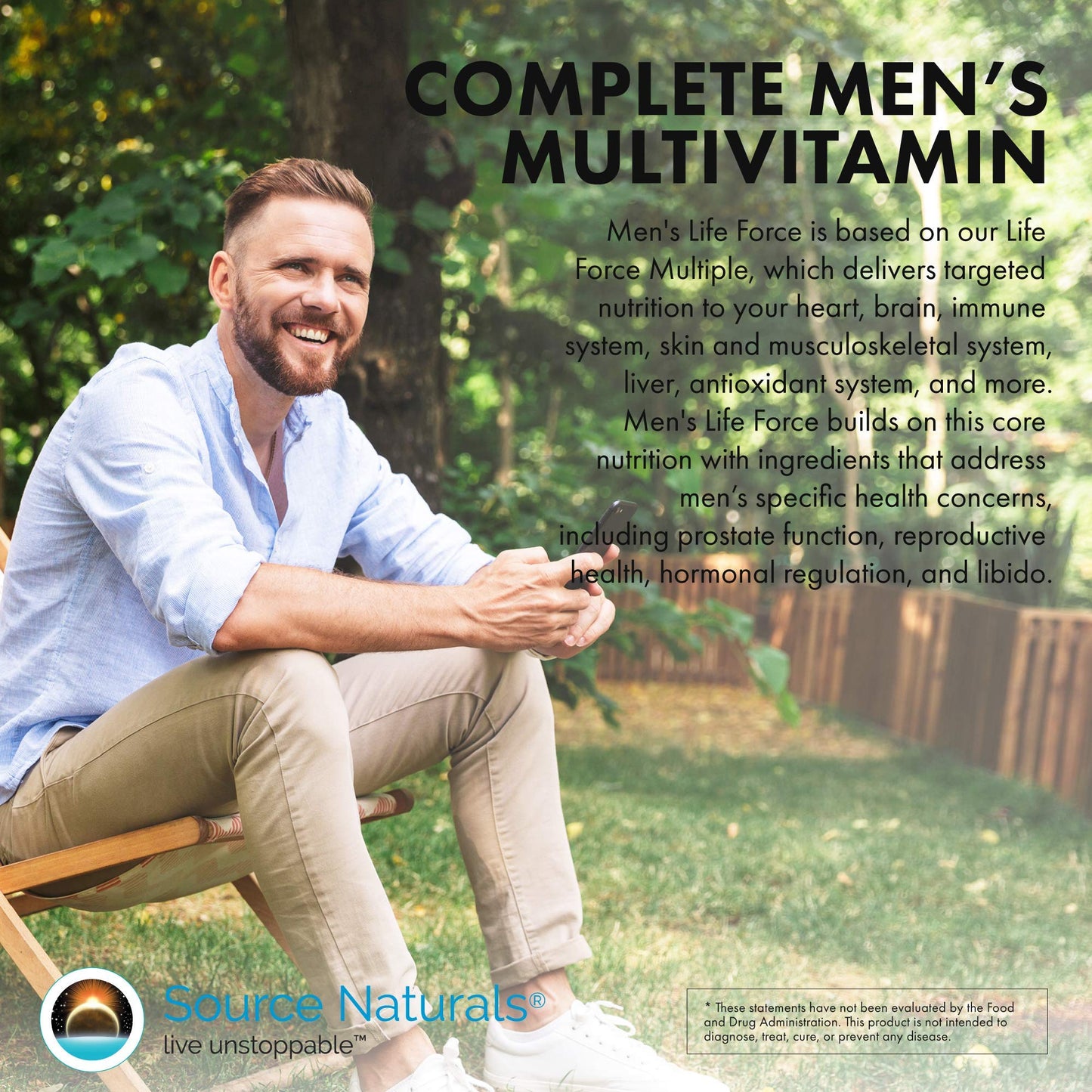 Pre-Order | Arrives in 5–10 Days – Source Naturals Men's Life Force Multiple Daily Multivitamin & Immune Health Supplement - 13 Essential Vitamins, Nutrients & Minerals - 180 Tablets