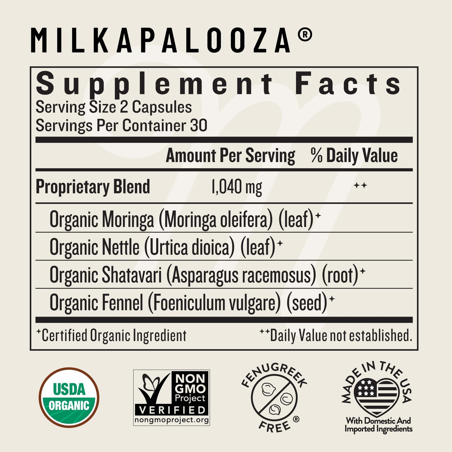 Legendairy Milk Milkapalooza Lactation Supplement for Breastfeeding Moms, Increase Breast Milk Supply with Organic Moringa, Fennel, Nettle, & Shatavari, Vegan Postpartum Essentials Fenugreek-Free 60ct