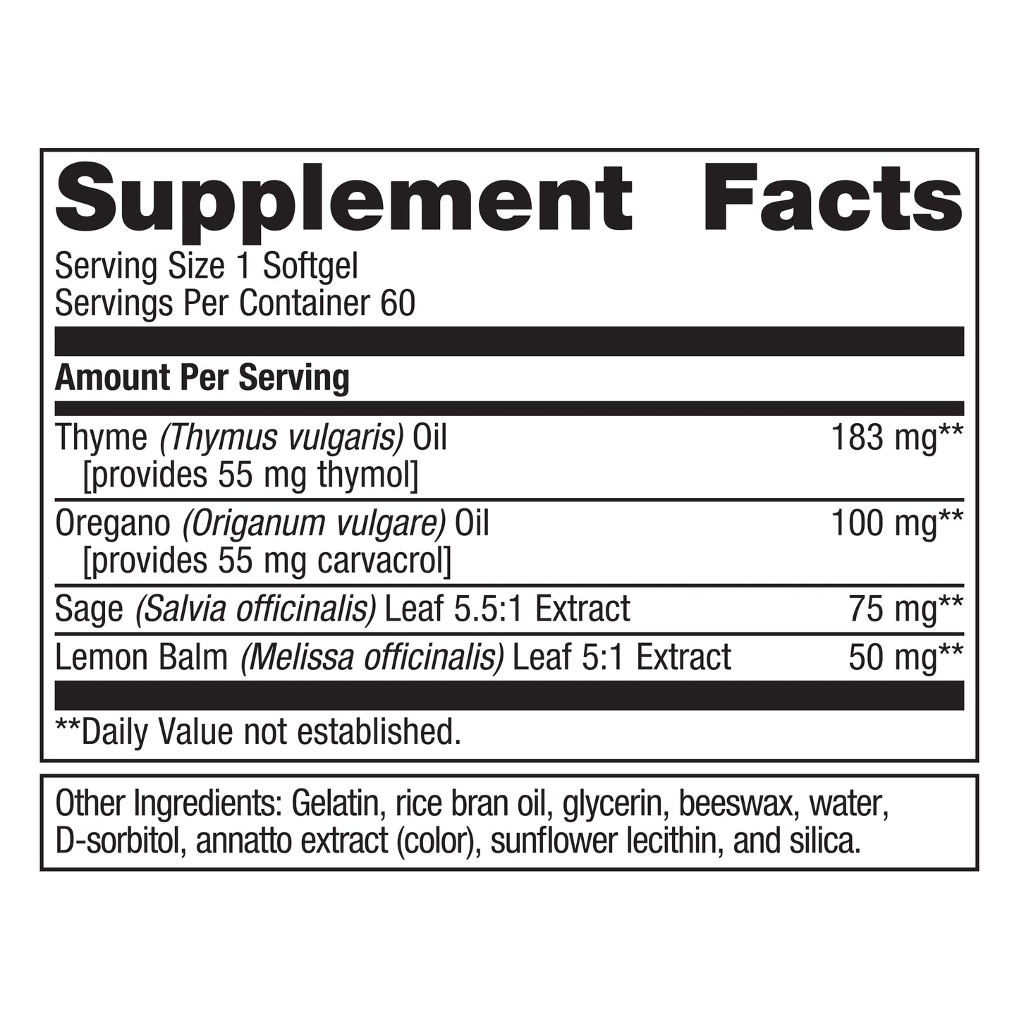 Metagenics CandiBactin-AR - Concentrated Aromatic Essential Oils - with Thyme Oil & Oregano Oil - Gut Health Supplements* - for Intestinal Microbial Balance* - Gluten-Free - 60 Softgels