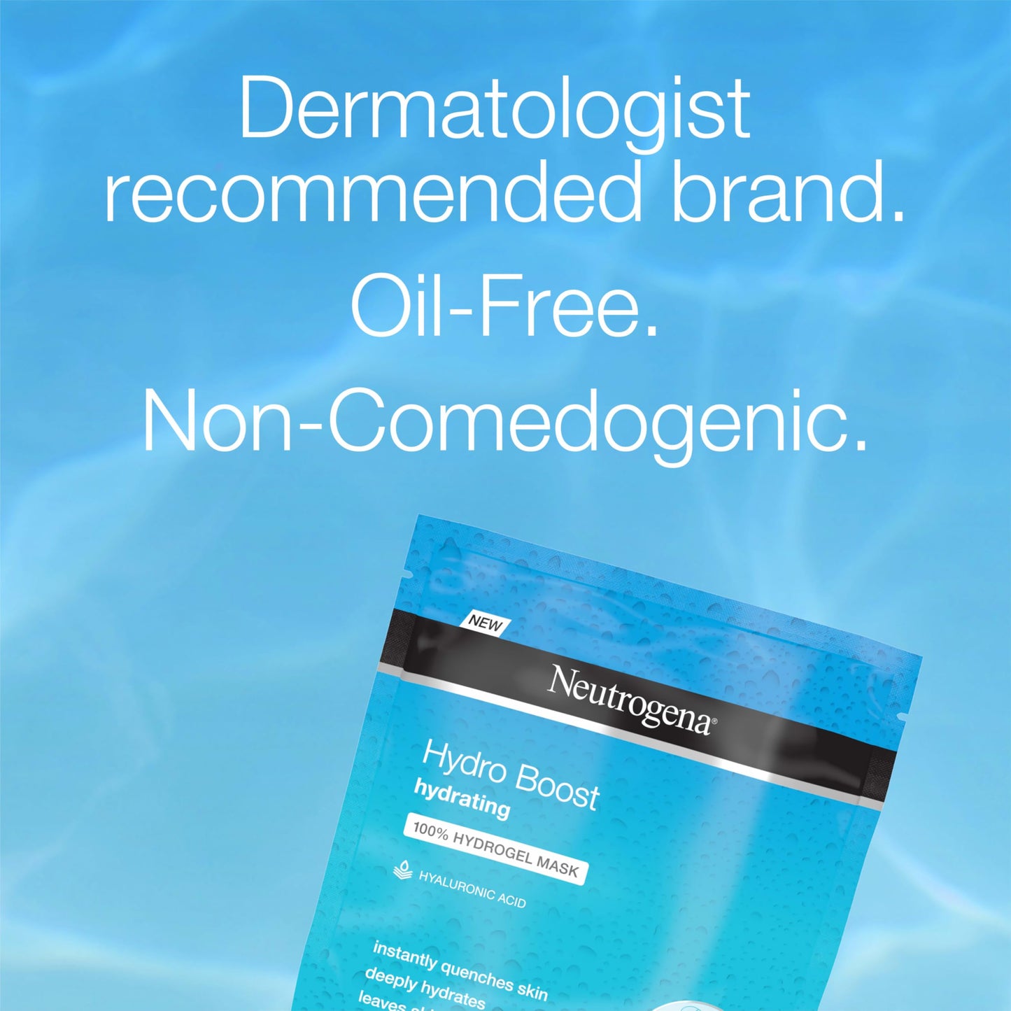 Neutrogena Hydro Boost Moisturizing & Hydrating 100% Hydrogel Sheet Mask, Face Mask for Dry Skin with Hyaluronic Acid, Gentle & Non-Comedogenic, 1 oz, 12 Pack