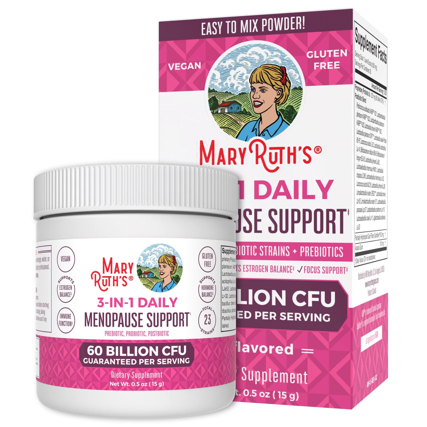 MaryRuth Organics Women's MultivitaminLustriva Hair Growth, Menopause Support, & Daily Liquid Multimineral, 3-Pack Bundle for Hair Support, Skin Health, Immune Support, Gut Health, and Sleep Support