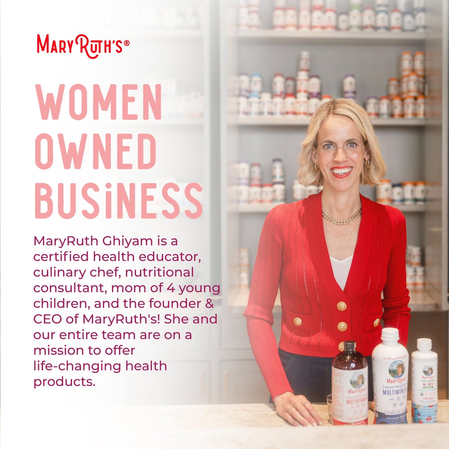 MaryRuth Organics Postnatal & Prenatal Vitamins for Women | Sugar Free | Womens Multivitamin for Pre-Conception, Pregnancy & Nursing | Ginger | Selenium | Folate | Vegan | Non-GMO | Gluten Free | 32oz