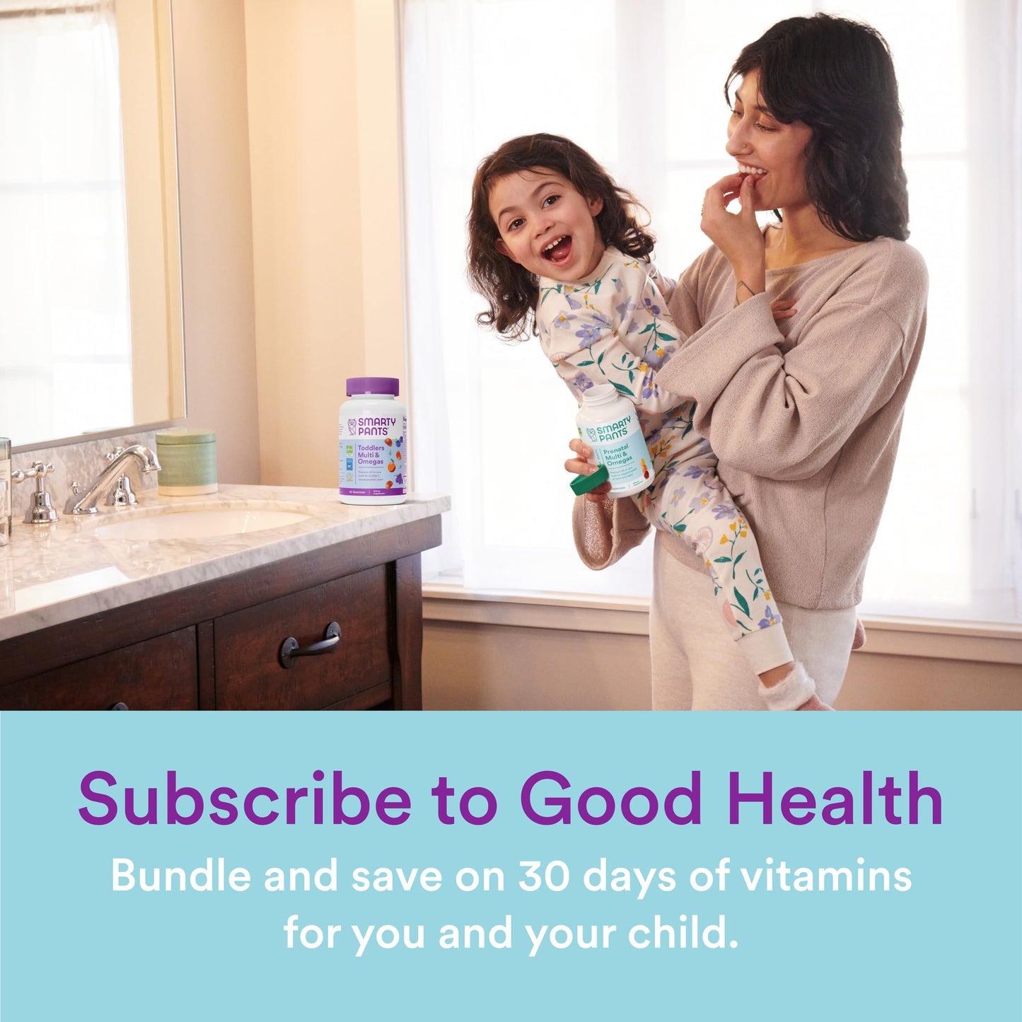 SmartyPants Prenatal and Toddler Multivitamin Gummies Bundle: Omega 3 Fish Oil (EPA/DHA), Biotin, Methylfolate, Vitamin D3, C, Vitamin B12, B6, A, K & Zinc for Immune Support (30 Day Supply)