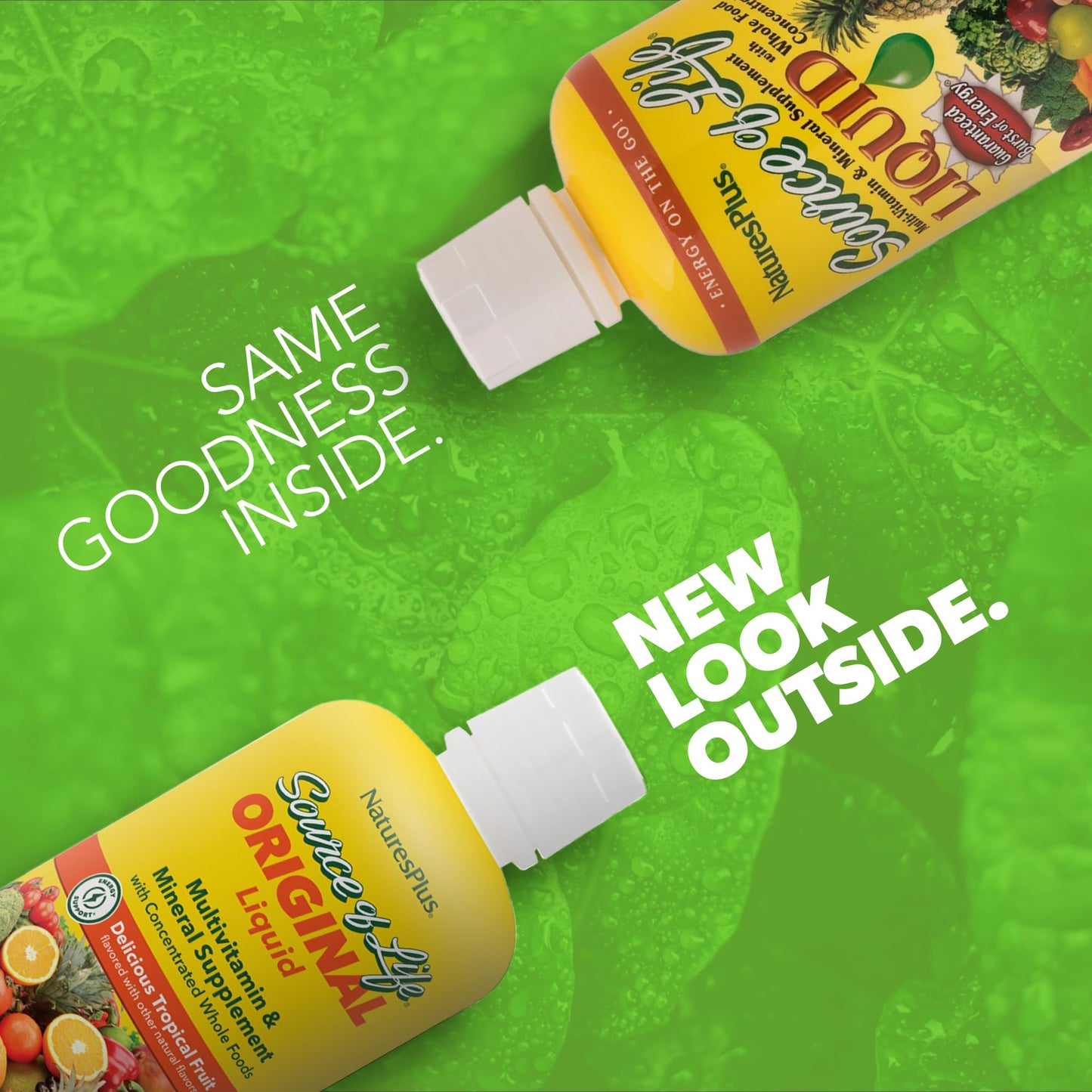Natures Plus Source of Life Liquid, Tropical Fruit - 30 fl oz - Multivitamin & Mineral Supplement - Gluten Free, Vegetarian - 30 Servings