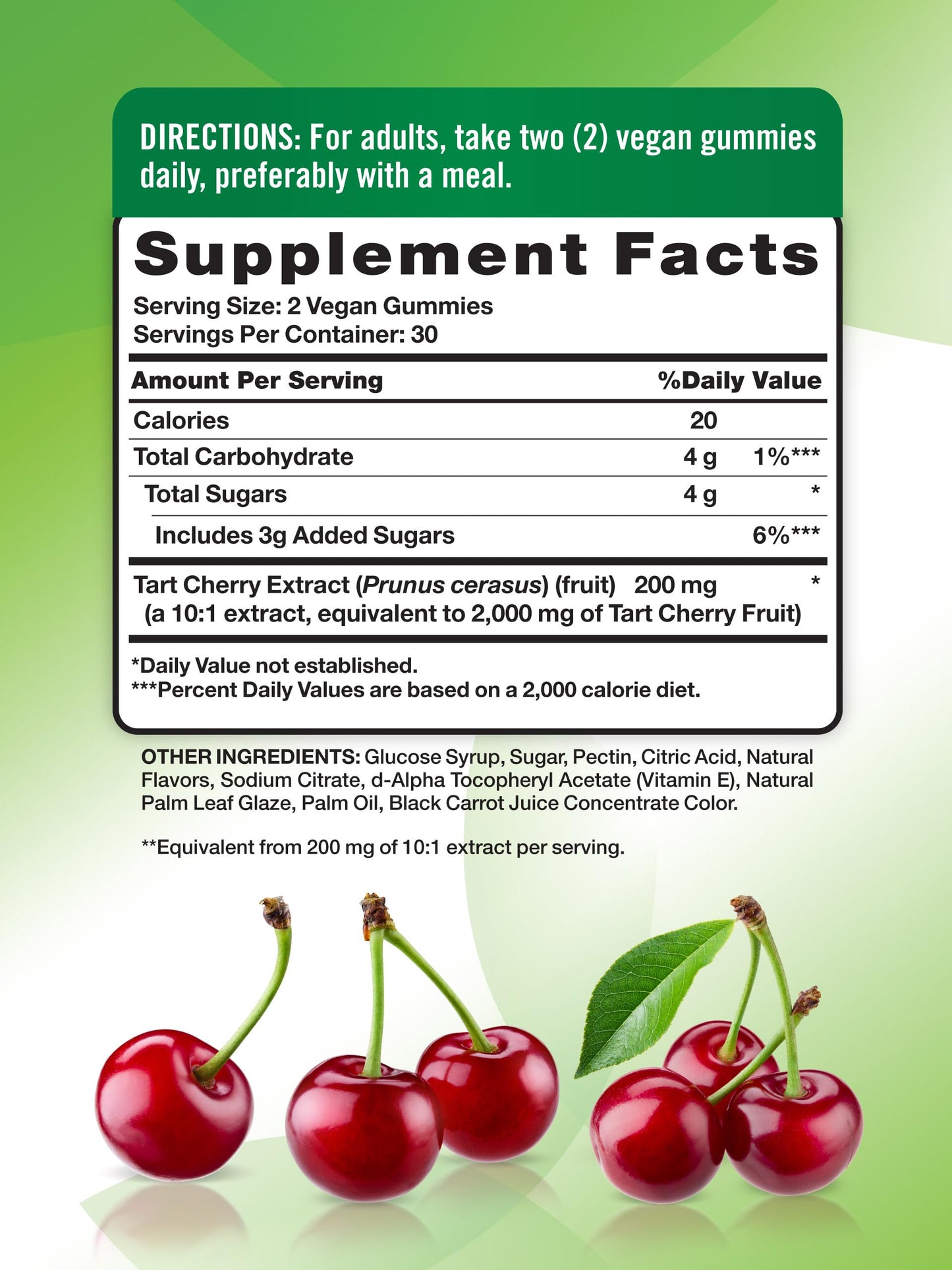 Nature's Truth Tart Cherry Gummies | 2000mg | 60 Count | Vegan, Non-GMO & Gluten Free Supplement | Cherry Flavor
