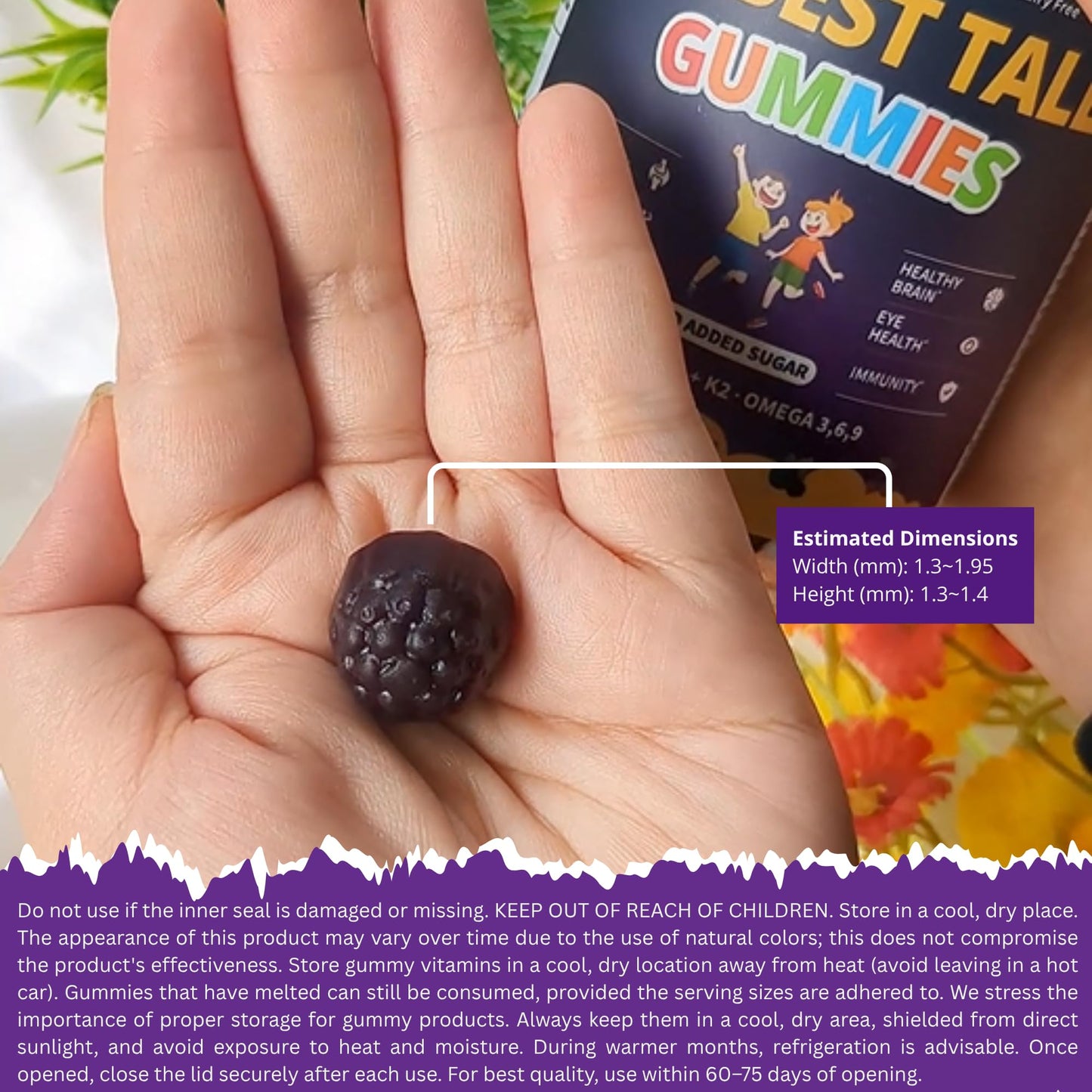 NuBest Tall Gummies for Kids Age 2+ & Teens | Bone Strength, Immunity, Digestive Health with Calcium, Vitamin D3, K2, B Complex, Magnesium, Zinc | 20+ Vitamins Berries Gummies, No Added Sugar