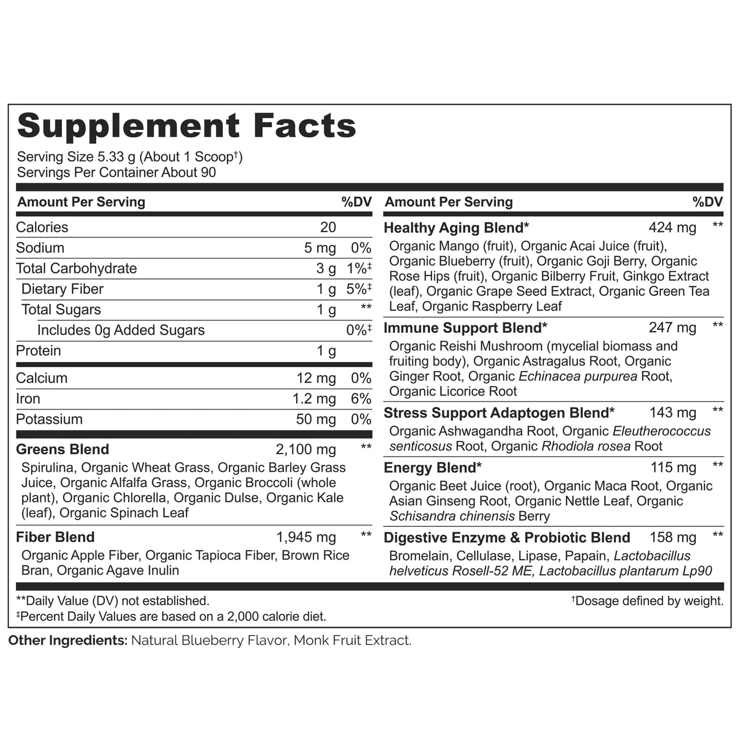 NATURELO Raw Greens Superfood Powder - Mixed Berry - Boost Energy, Detox, Enhance Health - Organic Spirulina - Wheat Grass - Whole Food Nutrition from Fruits & Vegetables - 480 Grams