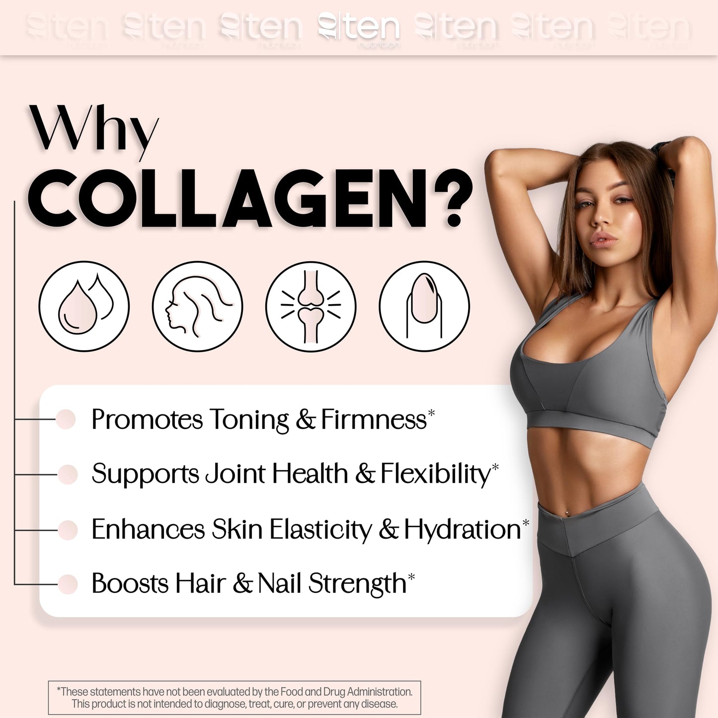 New - Creatine + Collagen for Women – Supports Lean Muscle Growth & Development, Booty Gain, Energy & Recovery – 5g Creatine Monohydrate Plus 5000mg Collagen Peptides Combo – Unflavored, 30 Servings