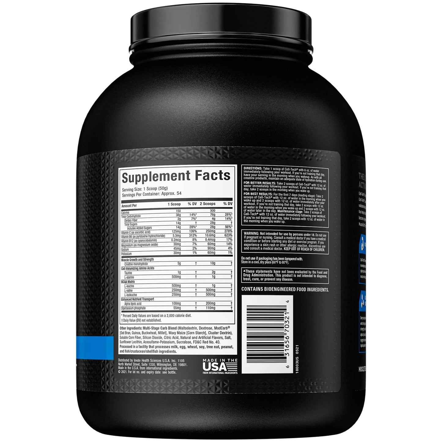MuscleTech Cell-Tech Creatine Powder & Clear Muscle HMB Supplements, Muscle Builder & Recovery Drink for Men & Women, 6 lbs Powder & 42 Softgels