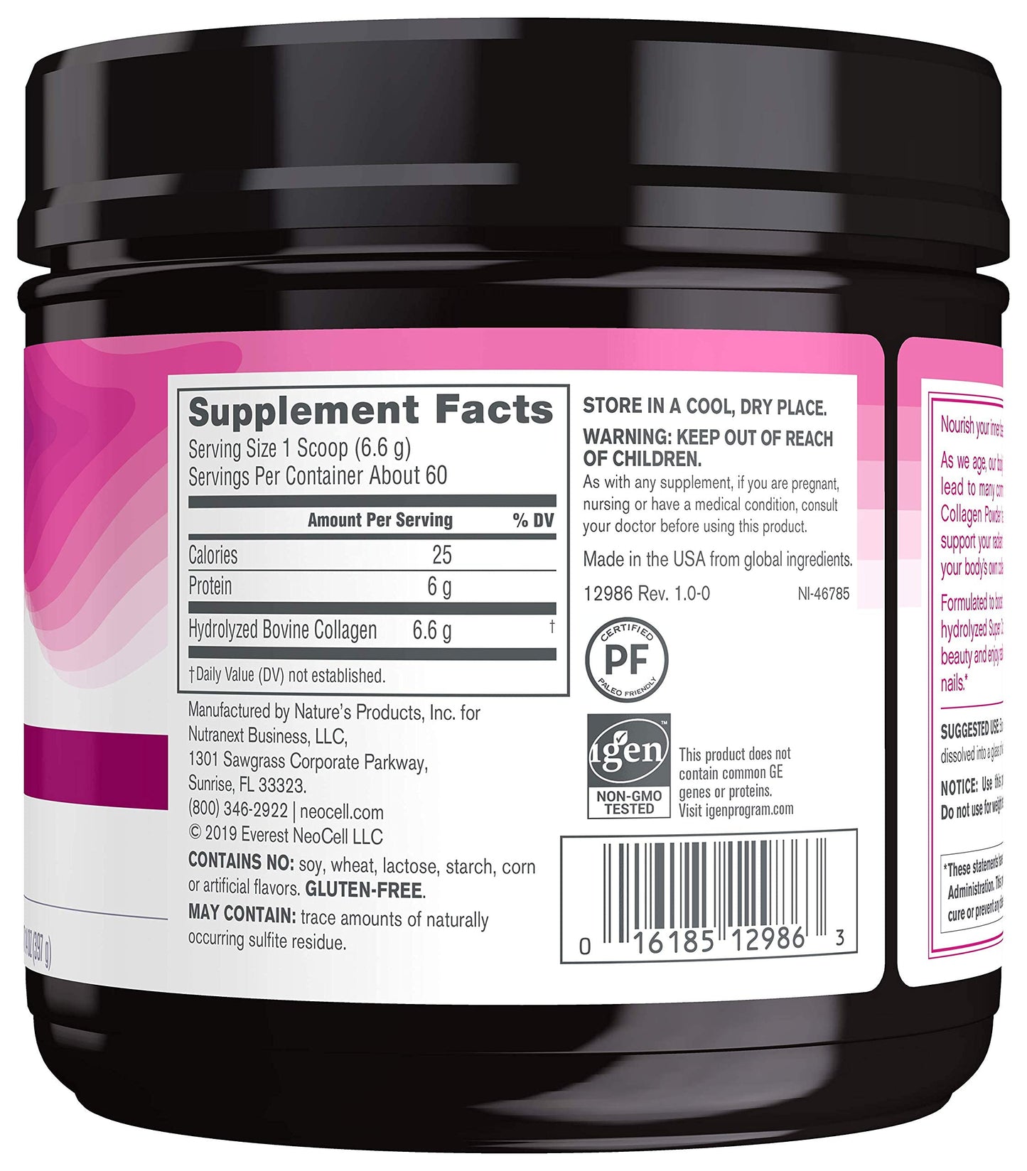 Neocell Super Collagen Powder A 6,600mg Collagen Types 1 & 3 - Unflavored - 7 Ounces