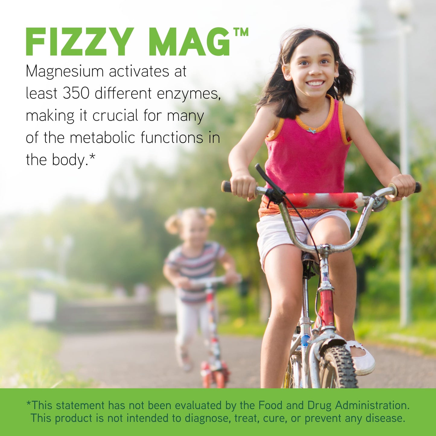 Pre-Order | Arrives in 5–10 Days – DAVINCI Little Fizzy Mag - Effervescent Magnesium Supplement for Kids to Support Brain Health, Relaxation and Behavior - with Calcium, Riboflavin - Lemon Lime Flavor - 516 g, 75 Servings