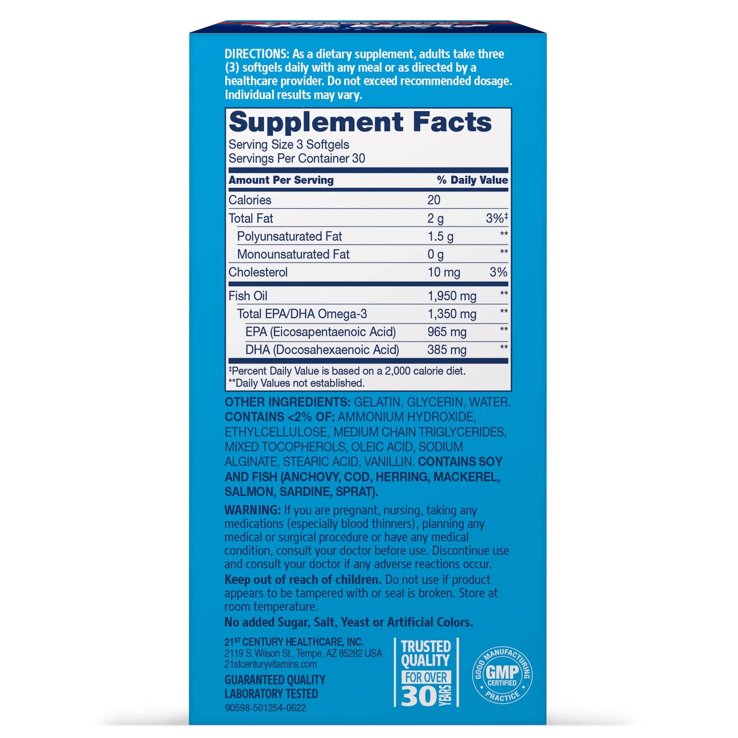 21st Century Alaska Wild Fish Oil Softgels, 90 Count