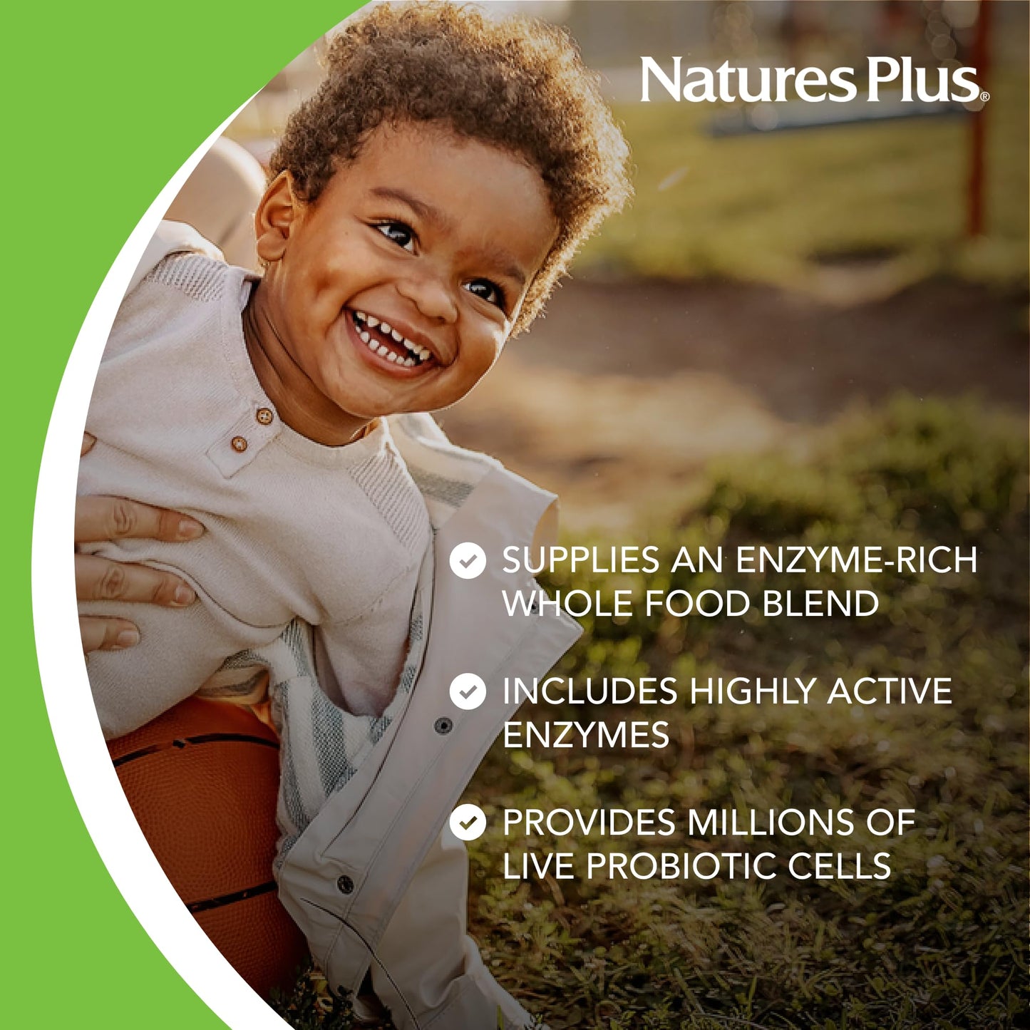 Natures Plus Animal Parade Source of Life Children's Chewable Digestive Aid - Tropical Fruit Flavor - 90 Animal Shaped Tablets - Contains Live Probiotics - Vegetarian, Gluten-Free - 90 Servings