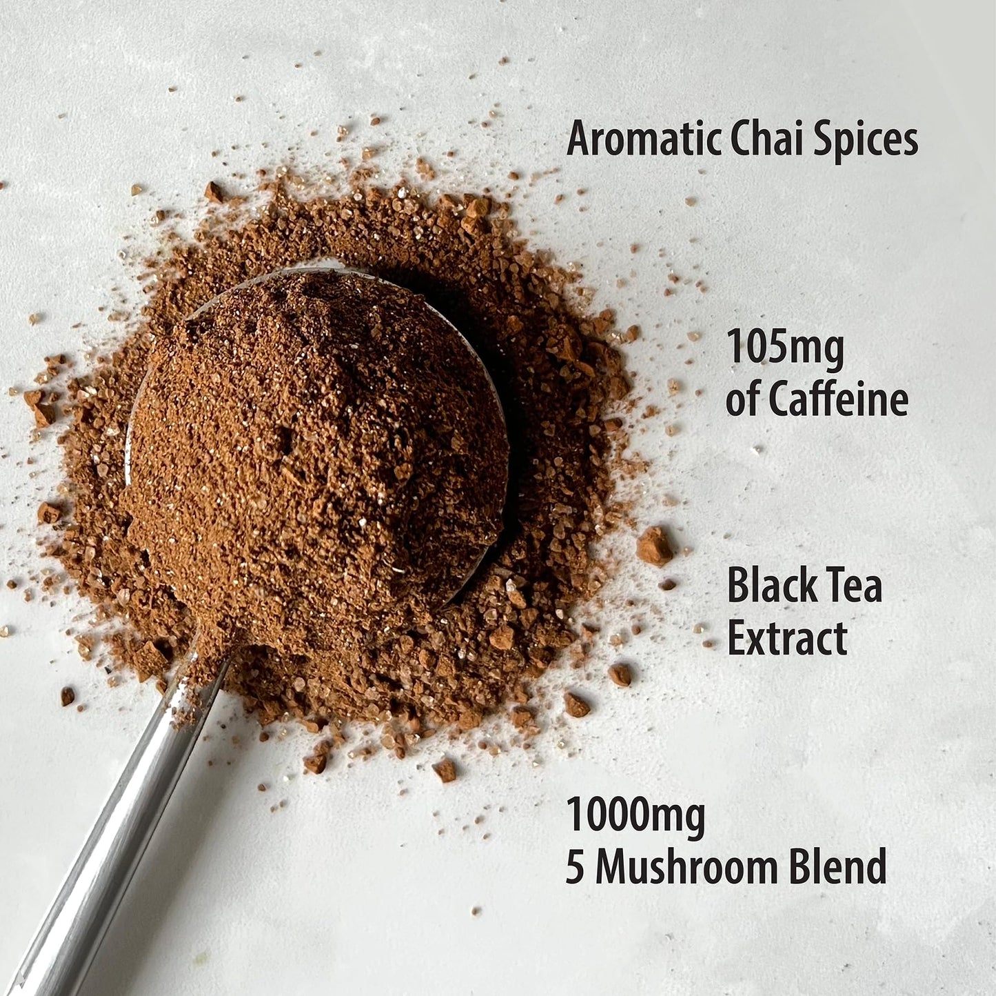 Organic Traditions Dirty Chai Mushroom Coffee Blend, 100% Organic Instant Mushroom Coffee with Chaga, Cordyceps, Reishi, Lion's Mane, Turkey Tail & Black Tea, 105mg of caffeine per cup, 200gr/7oz Bag