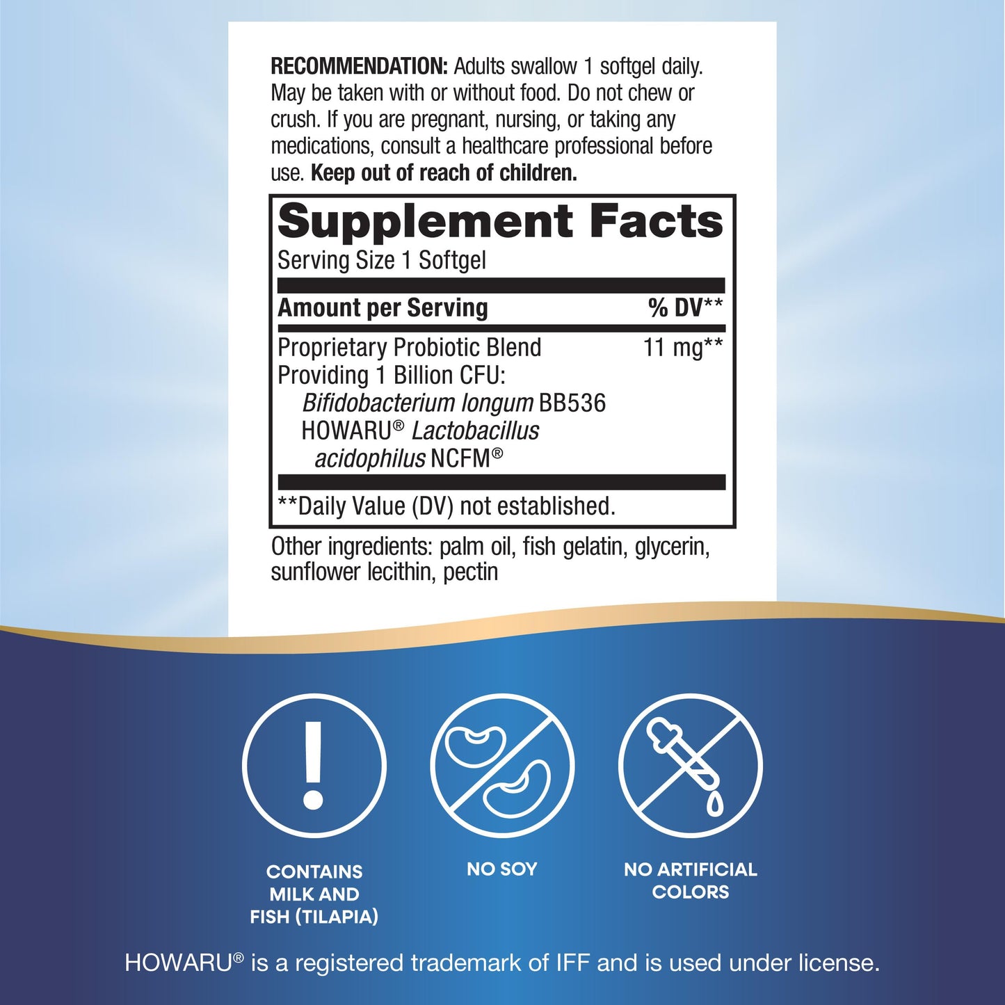 Nature's Way Acidophilus Probiotic Pearls, Supports Digestive Balance and Gut Health*, Protects Against Occasional Constipation and Bloating*, 1 Billion Live Cultures, 30 Softgels