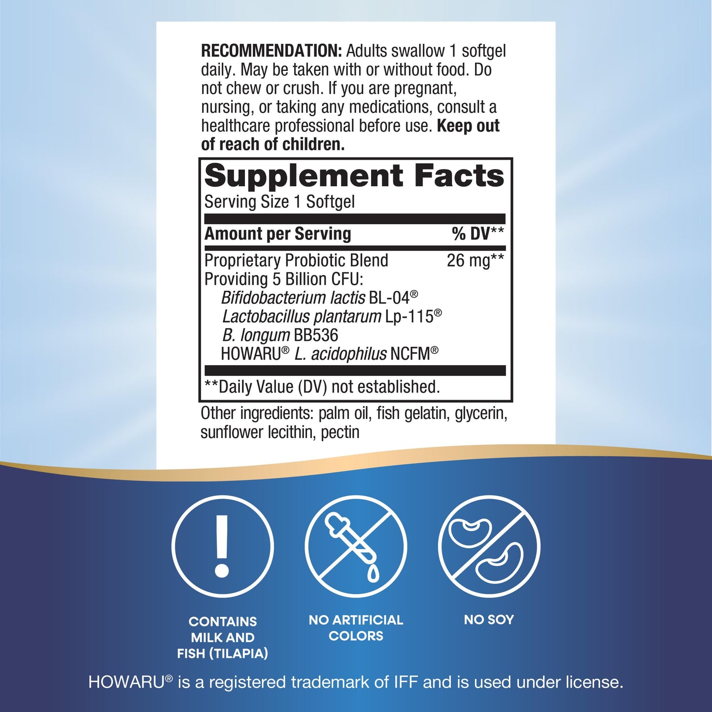 Nature's Way Max Potency Probiotic Pearls for Men and Women, Supports Digestive, Immune, Colon Health*, 5 Billion Live Cultures, No Refrigeration Required, 30 Softgels