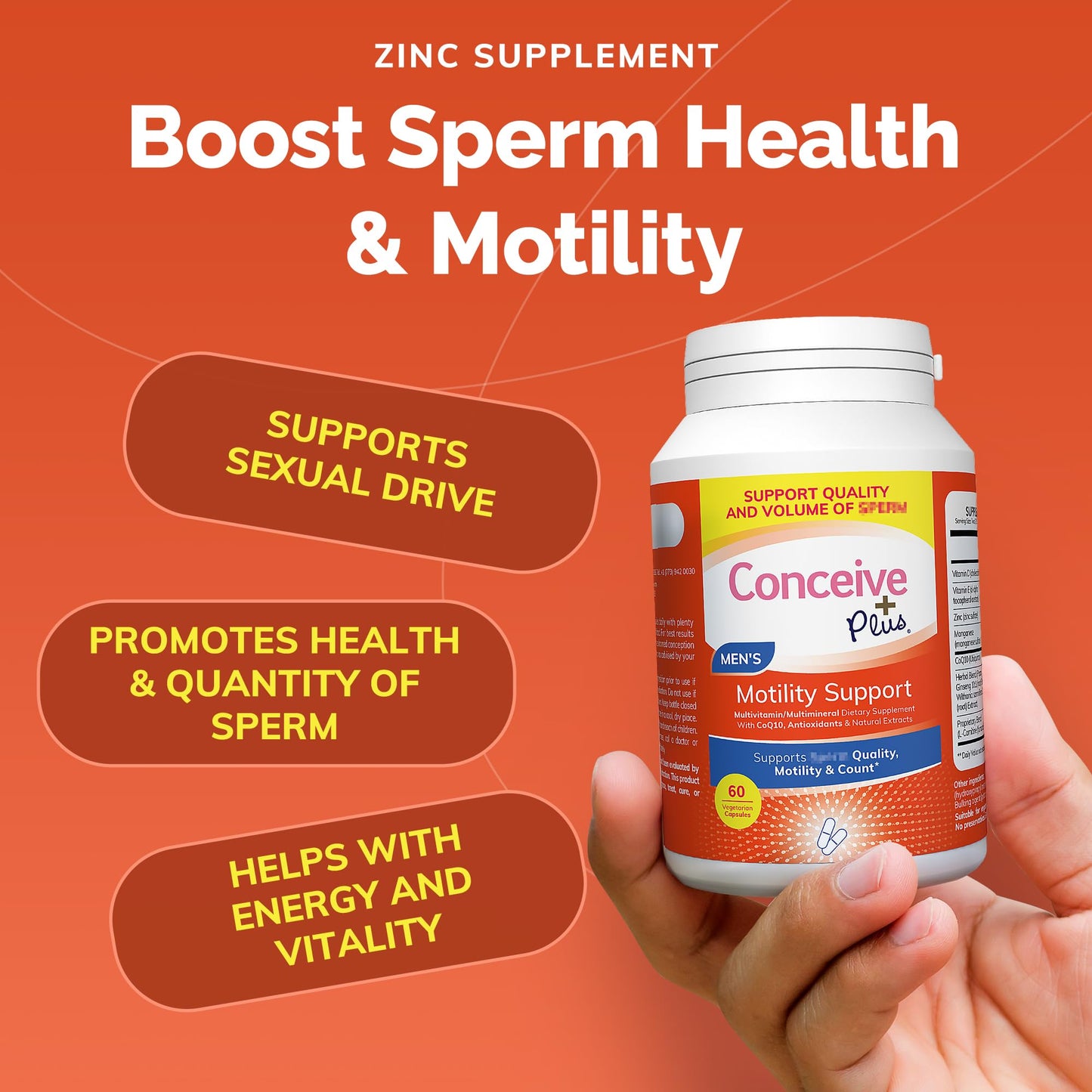 Pre-Order | Arrives in 5–10 Days – CONCEIVE PLUS Mens Motility Bundle Mens Fertility 60 + Motility Supplement 60 Capsules