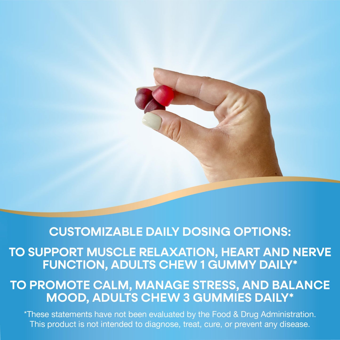 Nature’s Way Magnesium Gummies, Promotes Calm*, with Magnesium Citrate, Raspberry and Blackberry Flavored, 90 Gummies