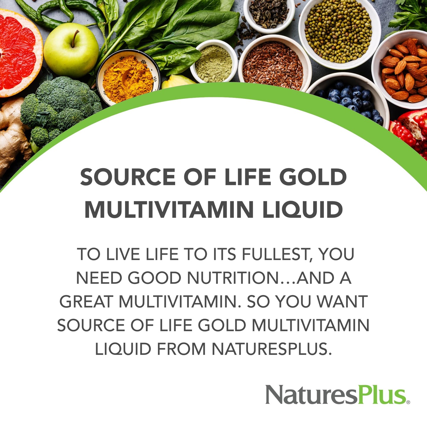 Natures Plus Source of Life Gold Multivitamin Liquid - 30 oz - Supports Energy Production, Healthy Immune System & Well-Being Includes Vitamins D3, B12, K2 & Over 120 Whole Food Nutrients, 30 Servings