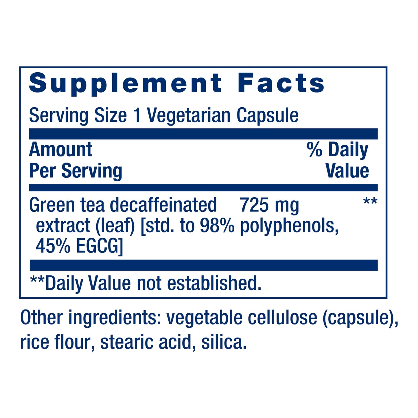 Life Extension Decaffeinated Mega Green Tea Extract – Polyphenol-Rich, Cell Health, Heart Health, Brain Health, Antioxidant Protection – Non-GMO, Gluten-Free, Vegetarian – 100 Capsules