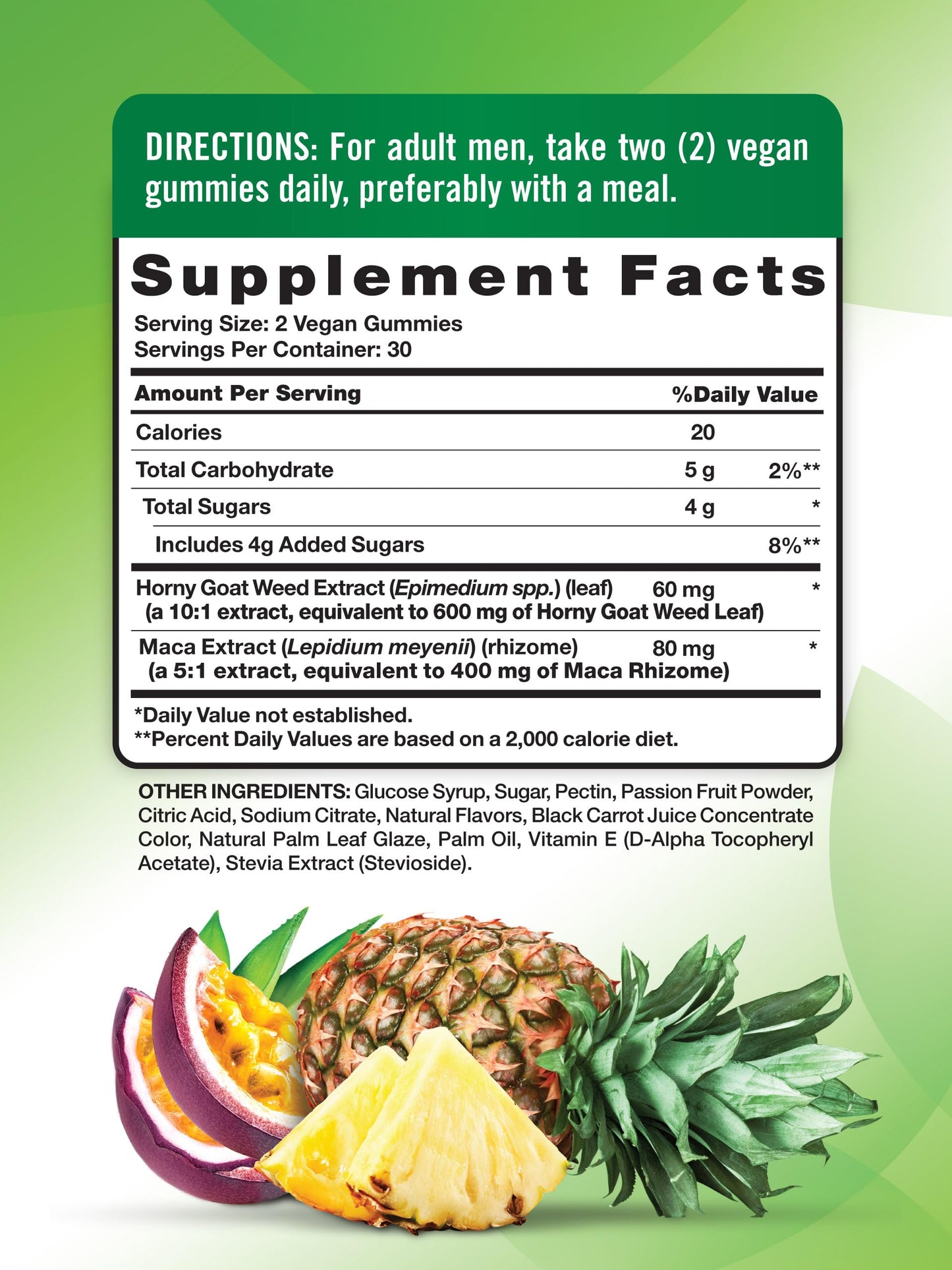 Nature's Truth Horny Goat Weed Gummies | 60 Count | with Maca Root | Vegan, Non-GMO & Gluten Free Supplement for Men | Passion Punch Flavor