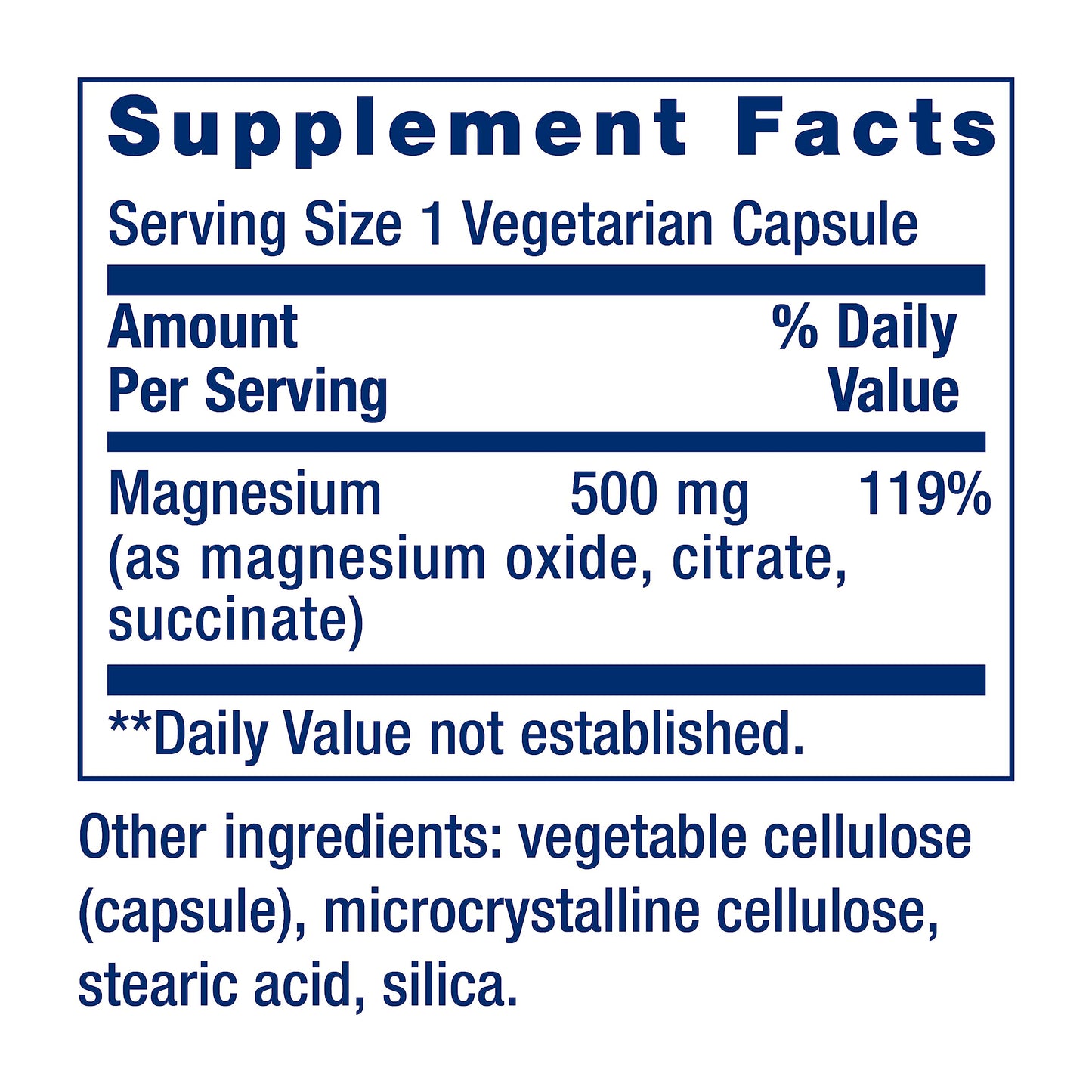 Life Extension Magnesium Caps, 500 mg, Magnesium Oxide, Citrate, and Succinate, Heart Health, Healthy Bones, Metabolism Support, 100 Vegetarian Capsules