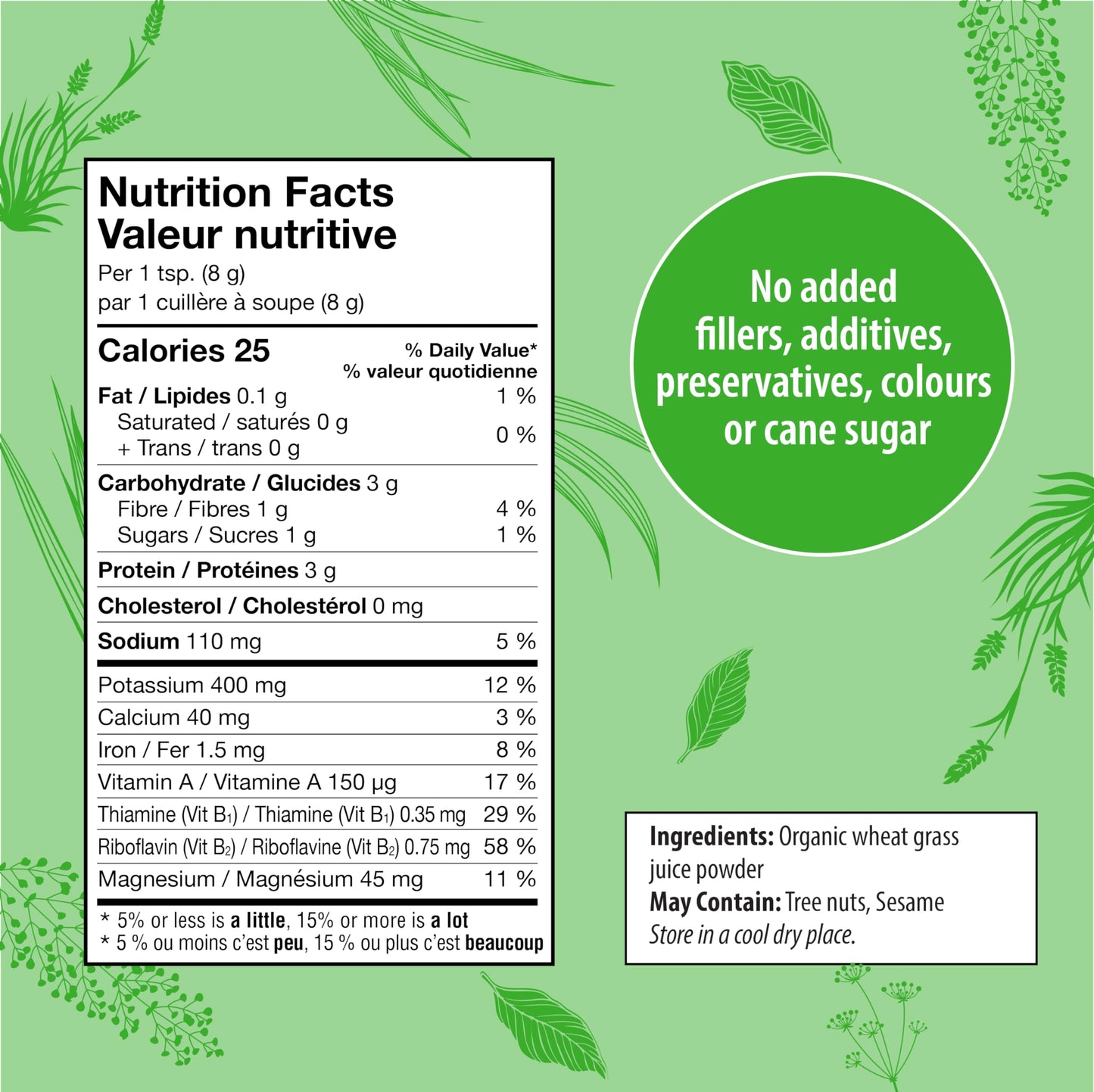 Organic Traditions Organic Wheat Grass Powder, Gluten Free Organic Wheatgrass Powder, Vegan Non-GMO Organic Wheatgrass Juice Powder Superfood, 5.3oz (150g) Bag, 18 Servings per Bag
