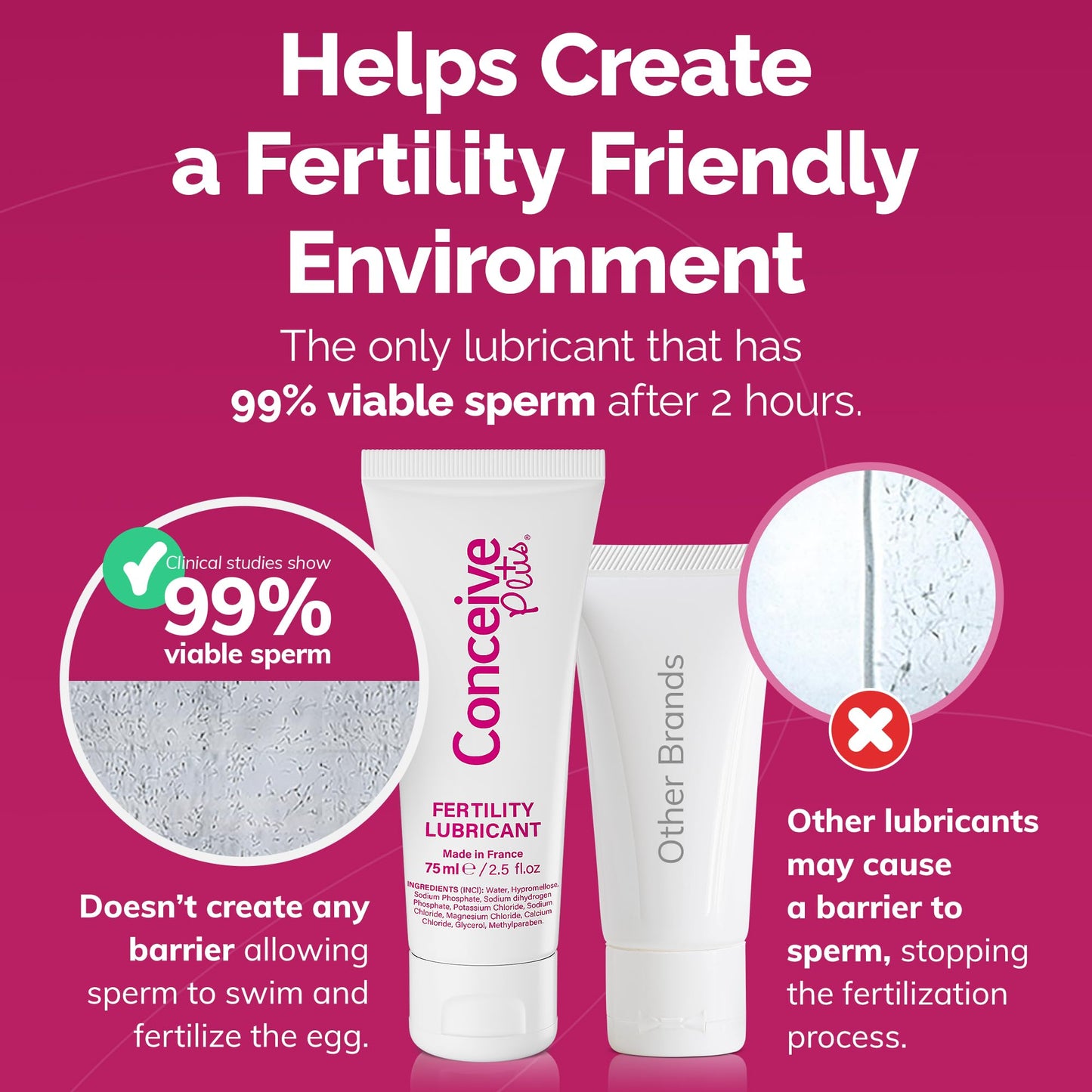 Pre-Order | Arrives in 5–10 Days – Conceive Plus Fertility Lubricant | for Use by Couples Trying Conceive, 2.5Fl Oz