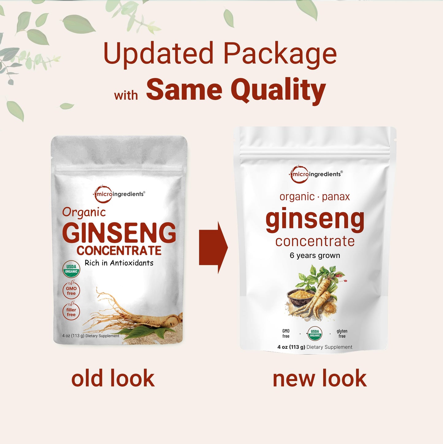 Micro Ingredients Maximum Strength Organic Korean Ginseng Root 200:1 Powder, 4 Ounce, Red Panax Ginseng Powder, Active Ginsenosides, Vegan Friendly