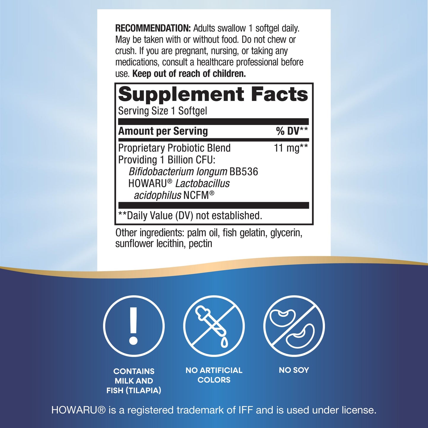 Nature's Way Acidophilus Probiotic Pearls, Supports Digestive Balance and Gut Health*, Protects Against Occasional Constipation and Bloating*, 1 Billion Live Cultures, 90 Softgels (Packaging May Vary)