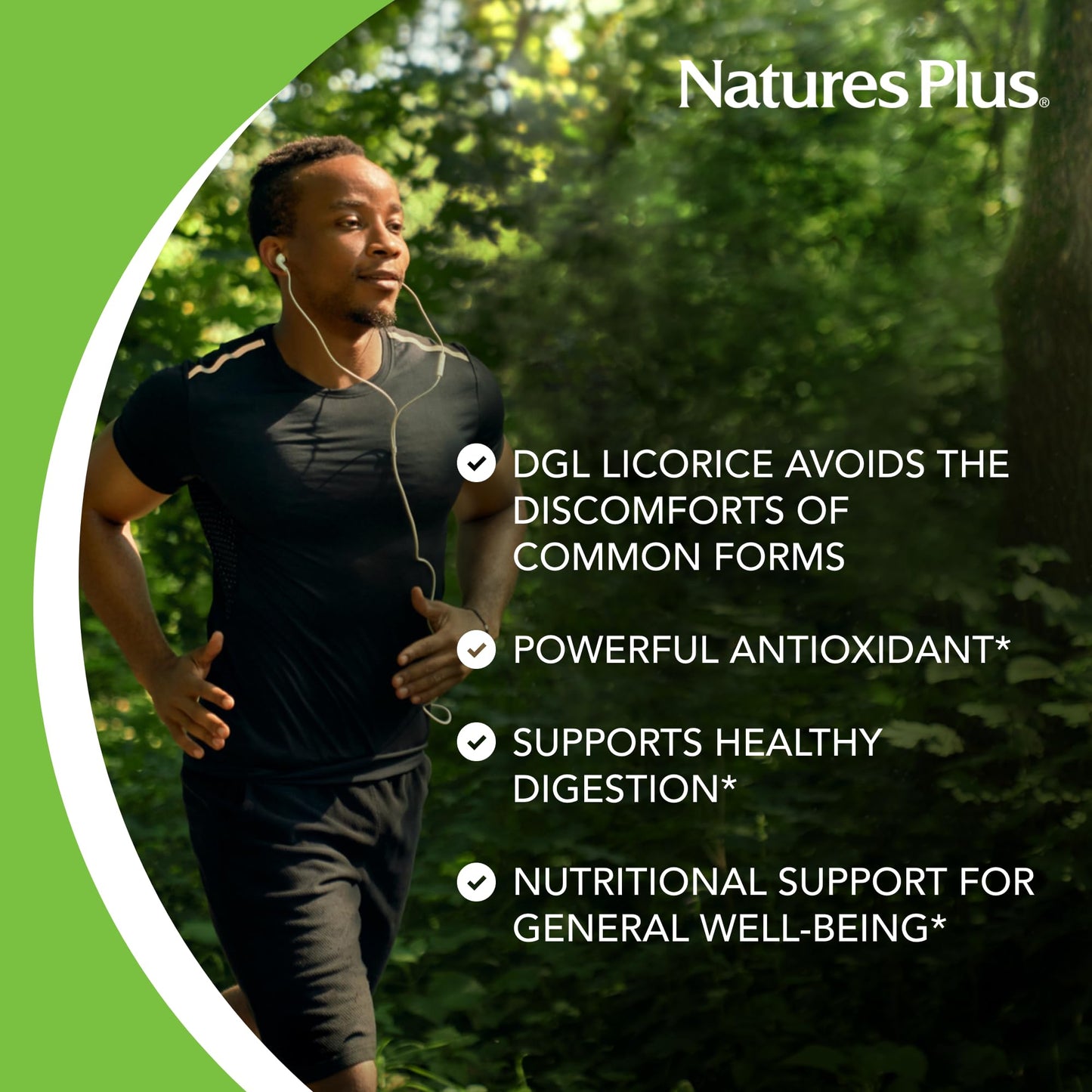 Natures Plus Herbal Actives Licorice (DGL) 500 mg - 60 Capsules, Pack of 3 - Supports Healthy Digestion & Overall Well-Being - Vegetarian, Gluten Free - 180 Total Servings