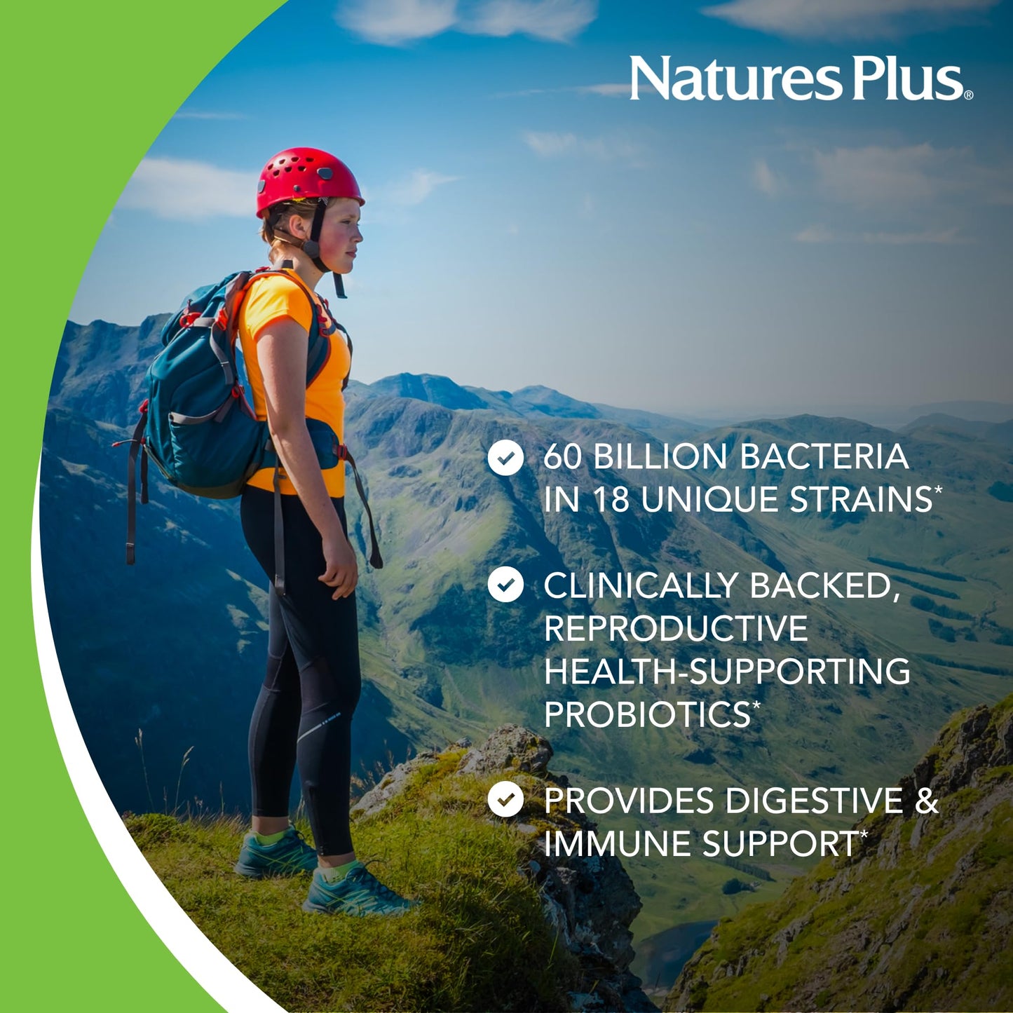 NaturesPlus GI Natural Probiotic Women - 30 Capsules - Digestive & Immune Support, Urinary Tract Health - Includes Cranberry - Gluten Free - 30 Servings
