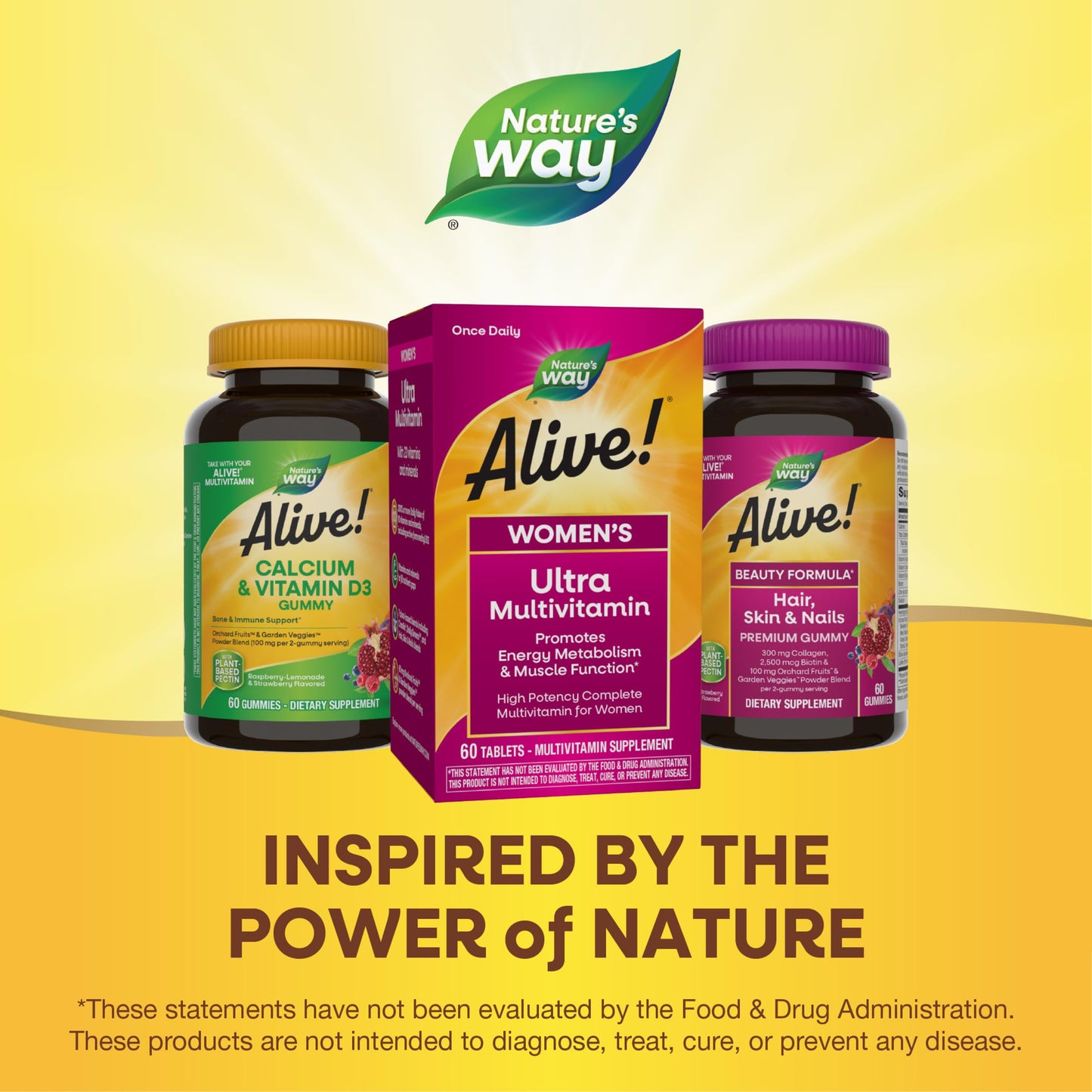 Nature's Way Alive! Women's Daily Ultra Multivitamin, High Potency Formula, Promotes Energy Metabolism and Muscle Function*, with Methylated B12, 60 Tablets