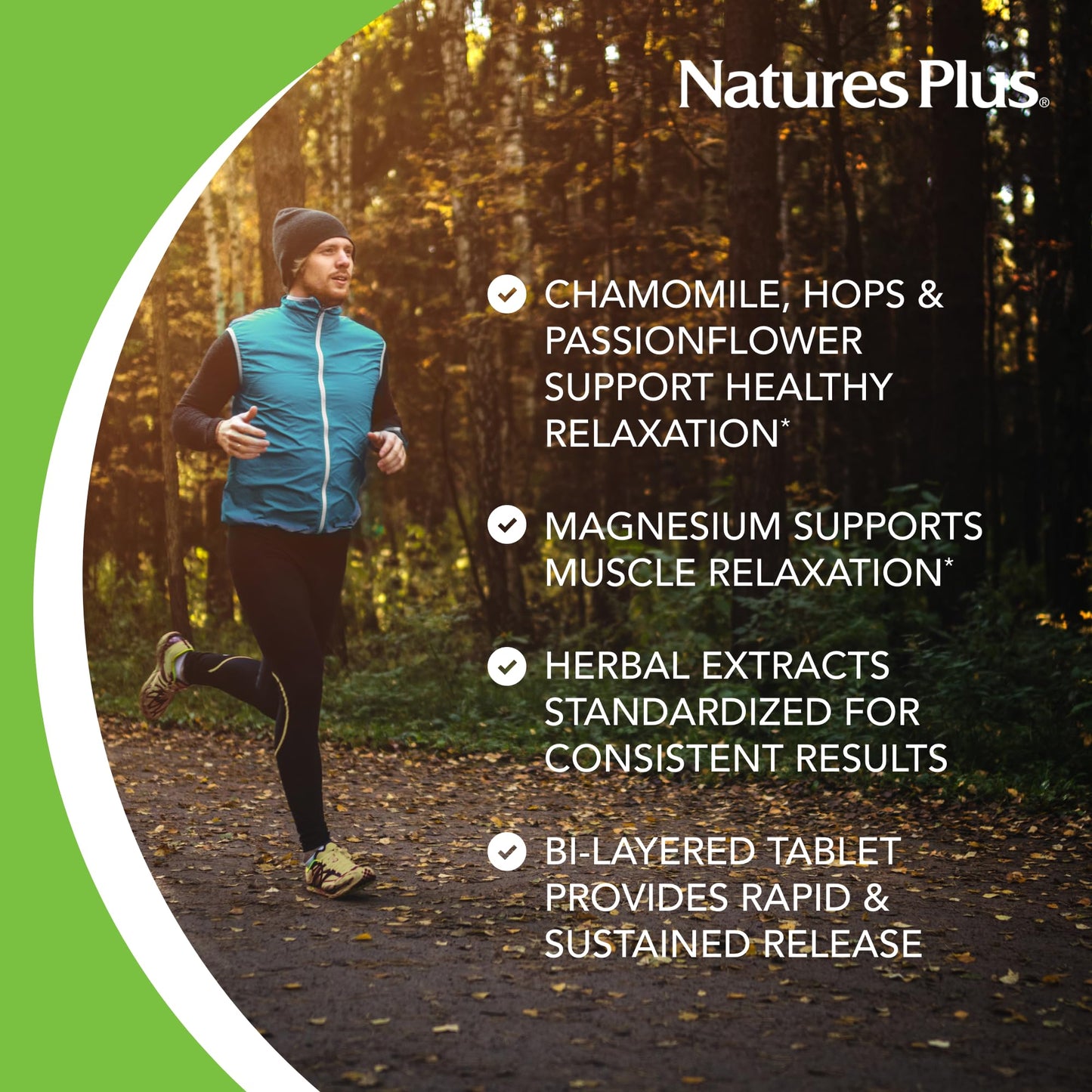 Natures Plus Kalm-Assure - 60 Bi-Layered Tablets - Supports Relaxation with Passionflower, GABA, Chamomile & Magnesium - Gluten Free & Vegan - 60 Servings
