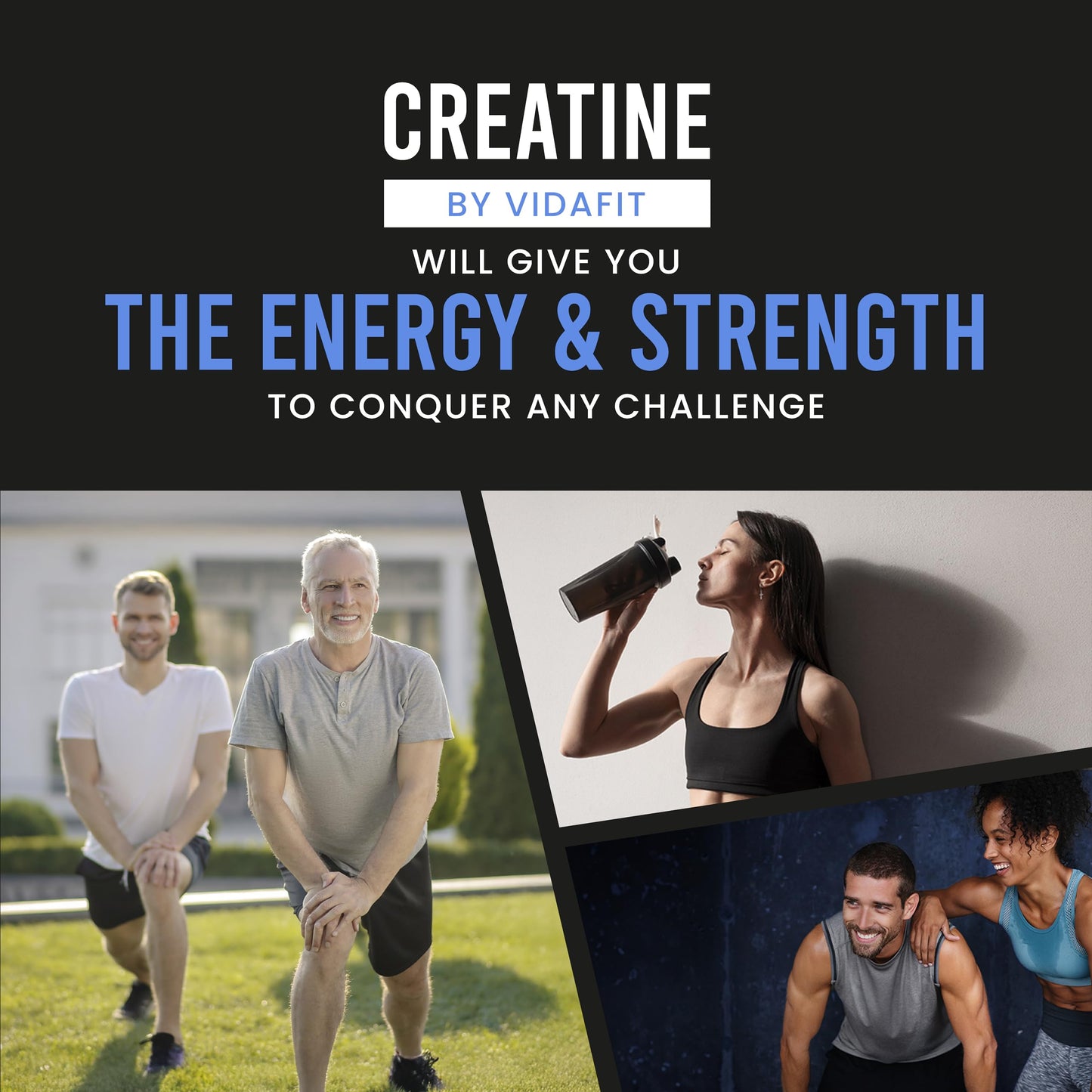 Micronized Creatine Monohydrate Powder, Vegan Creatine Powder Unflavoured, Supplements for Men, Pure Workout Essentials for Women, NSF Certified (150g) (5g Per Serv) (30 Servings) - Vida Fit