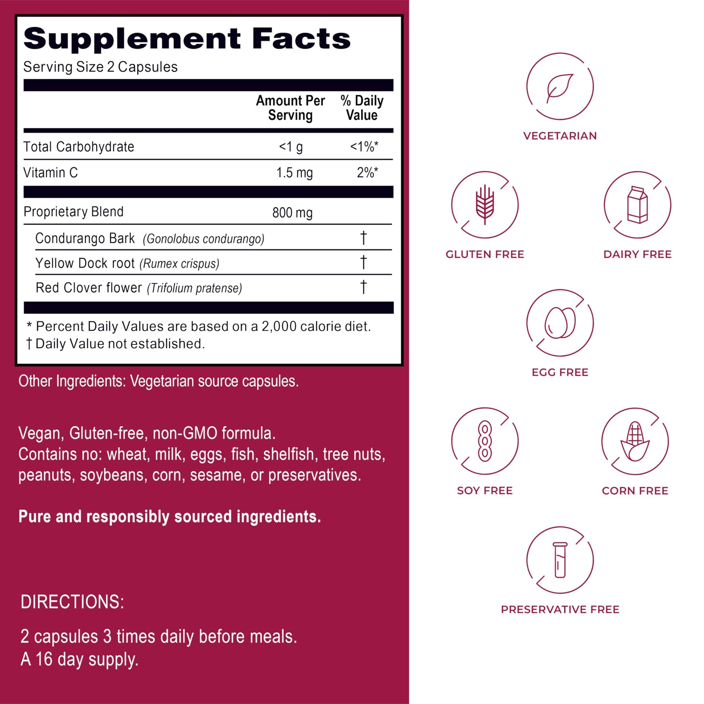 Kroeger Herb Products, Candida Formula #1, Detoxification for Natural Candida Cleanse, Helps Gut and Vaginal Health, Yeast Supplement, Candida Overgrowth, Non-GMO, Intestinal Supplement, Made in USA