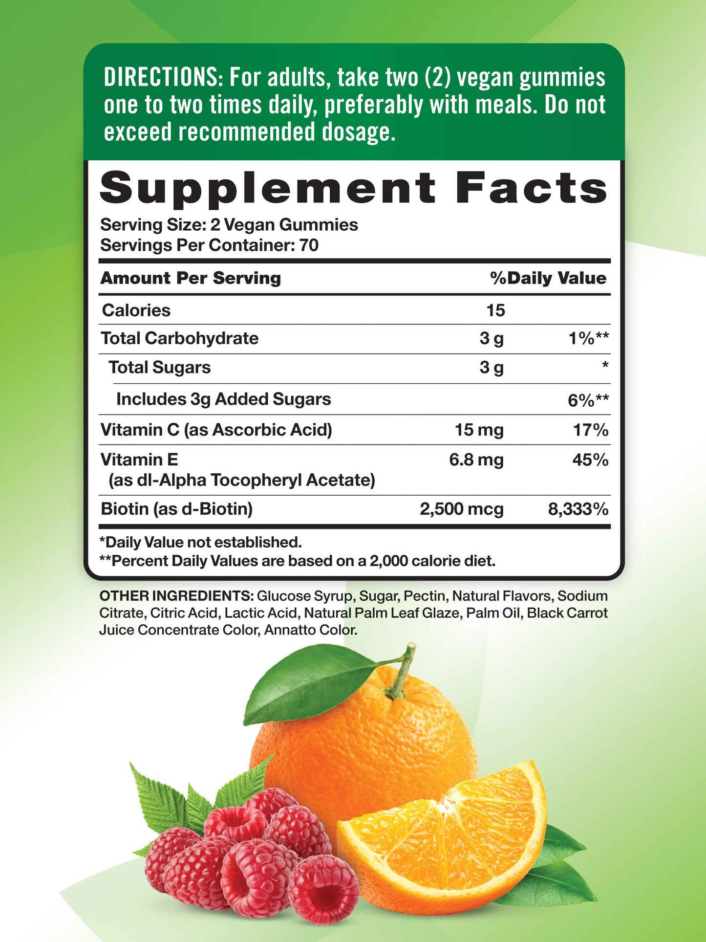 Nature's Truth Hair Skin and Nails Gummies | 80 Count | 2500mcg of Biotin | Vegan, Non-GMO, Gluten Free Supplement | Vitamin for Women & Men