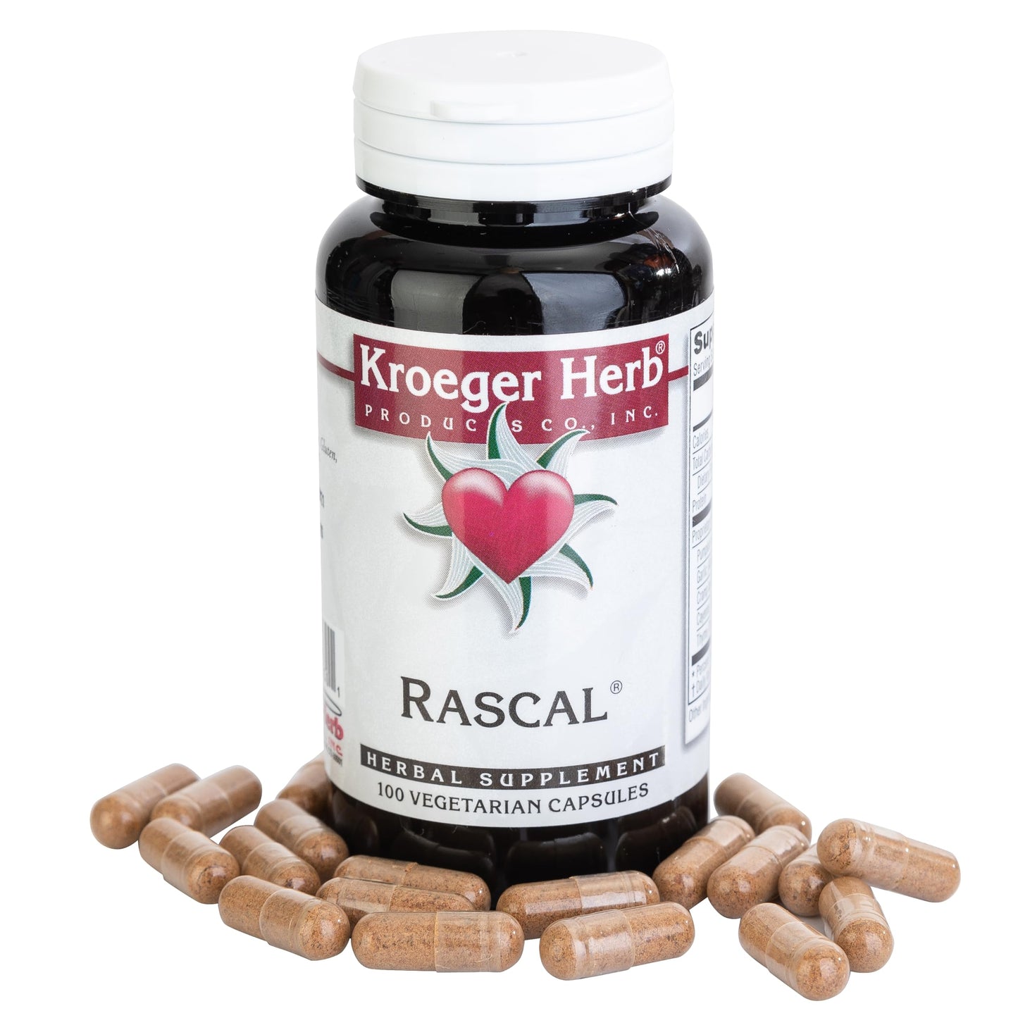 Kroeger Herb Products, Rascal, Balanced Gut & Heart Health with Herbs Like Garlic, Cayenne, Pumpkin Seeds, Vegetarian, Non-GMO, Gluten Free, No Preservatives, Healthy Microbial Balance, Made in USA