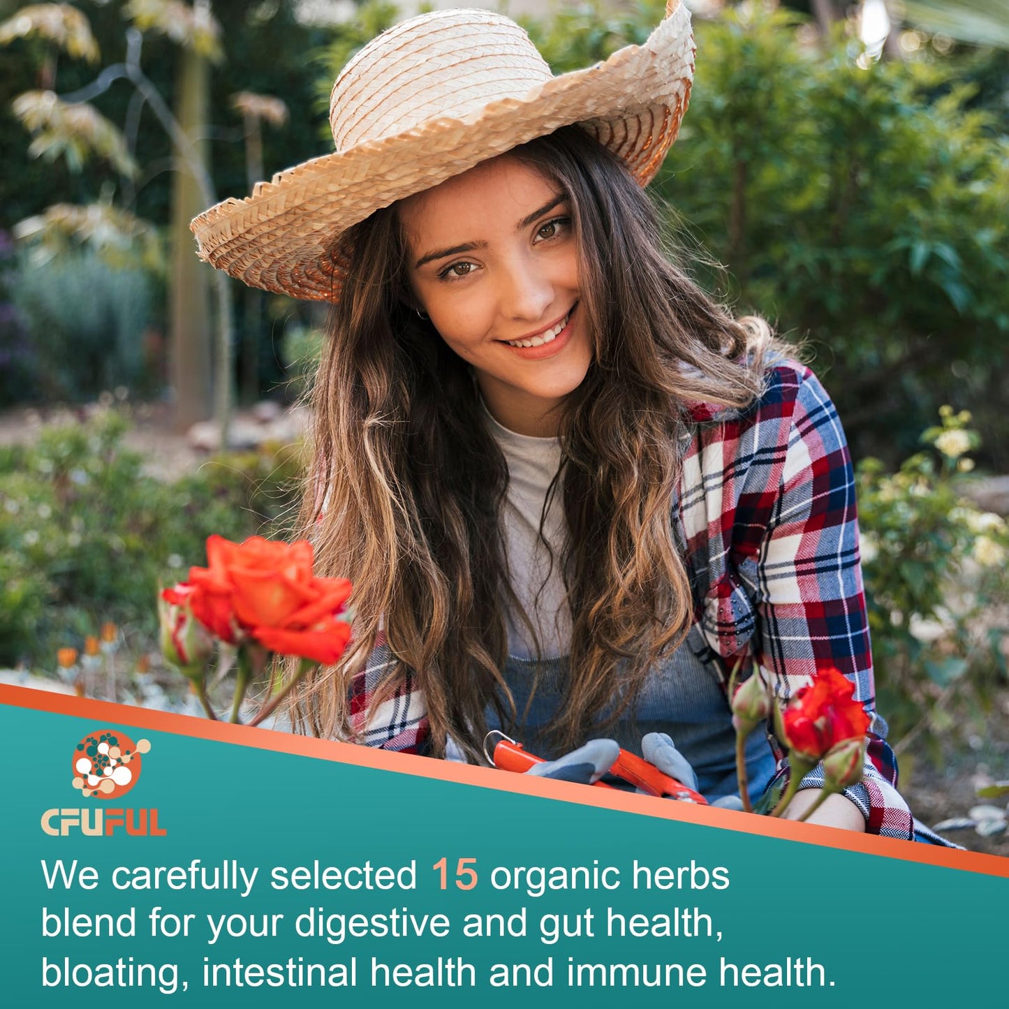 Probiotics for Women & Men - 300 Billion CFU, 24 Strains Probiotic + 15 Organic Herbs Prebiotics Blend, for Overall Digestive Gut Health, Immune, Constipation & Bloating, Shelf Stable - 4 Month Supply