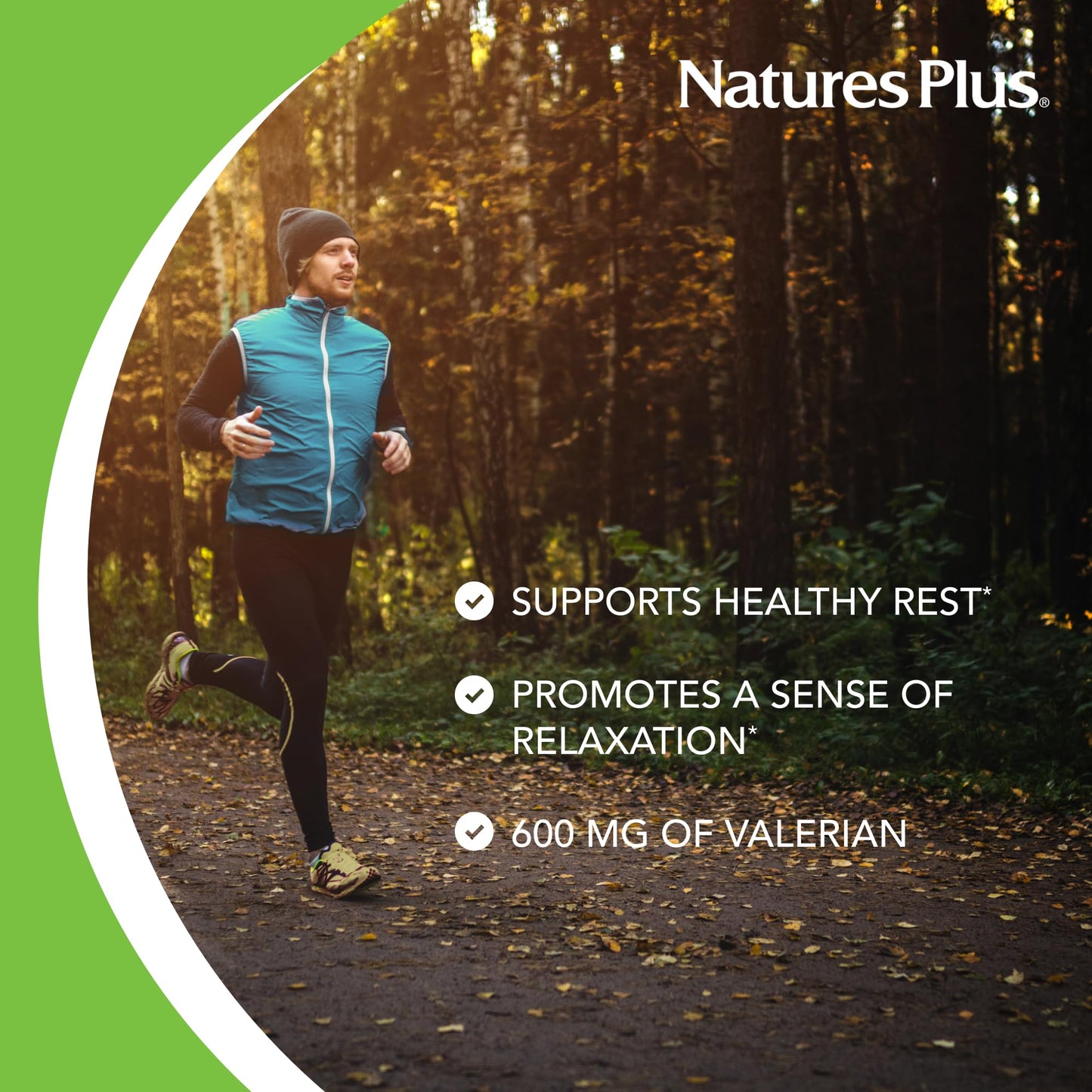 Natures Plus Herbal Actives Valerian Extended Release Tablets - 600 mg, 30 Vegan Tablets - Vegetarian, Gluten-Free - 30 Servings