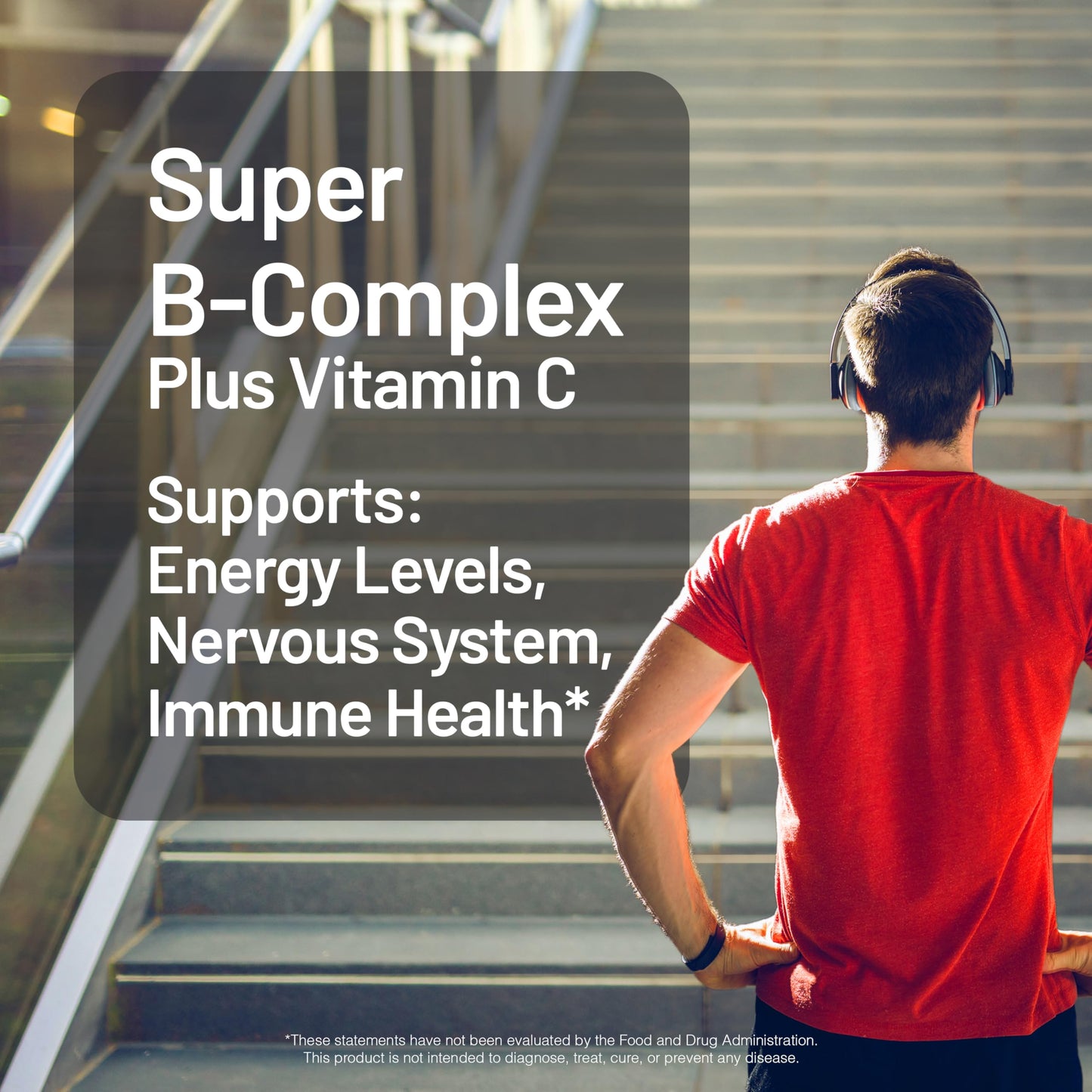 NatureWise Super Vitamin B Complex for Women and Men - with Vitamin C, Folic Acid Biotin B1 B2 B3 B6 B12 - Support Cellular Energy & Mental Clarity - Vegan, Gluten & Dairy Free, Non-GMO - 60 Tablets