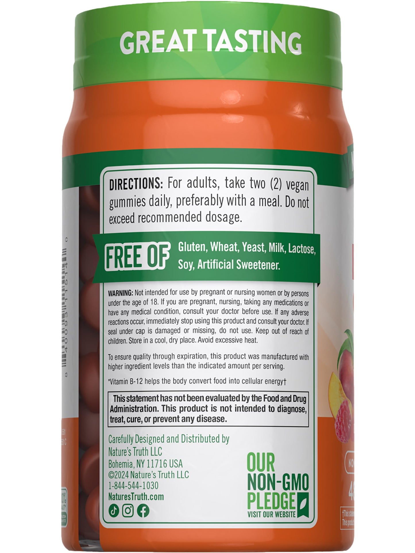 Nature's Truth Vitamin B Complex Gummies | 48 Count | with B-Vitamins, L-Carnitine & Ashwagandha | Vegan, Non-GMO & Gluten Free Supplement