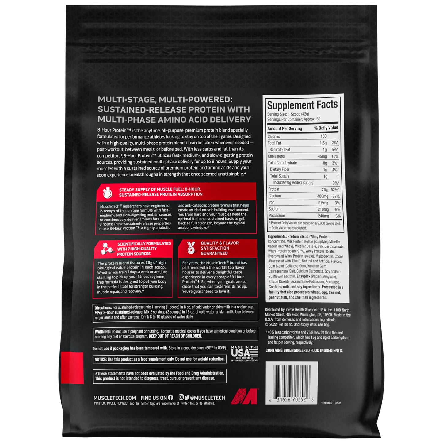 Muscletech Whey Protein Powder Phase8 Protein Powder | Whey & Casein Protein Powder Blend & Whey Protein Powder Nitro-Tech Whey Protein Isolate & Peptides | Milk Chocolate, 4 Pounds