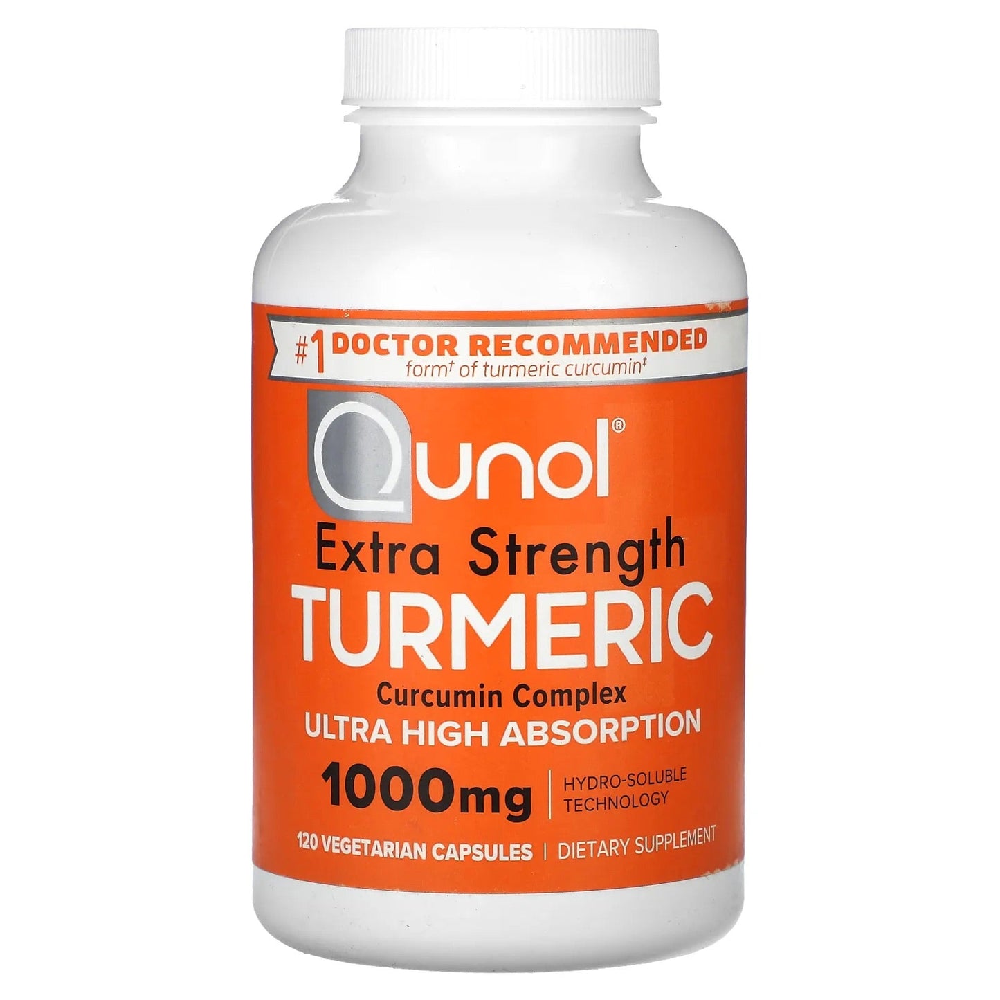 Qunol
Turmeric, Curcumin Complex, Extra Strength, 1,000 mg, 120 Vegetarian Capsules (500 mg per Capsule)