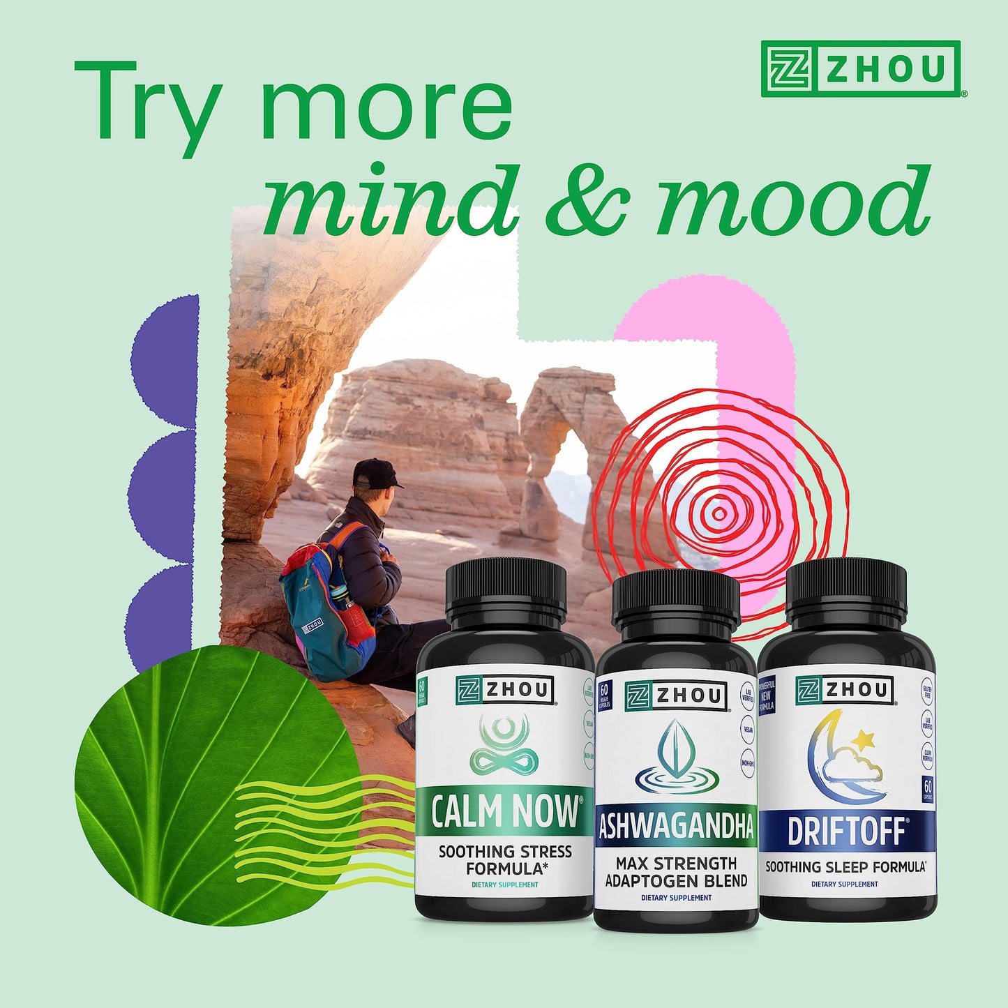 Zhou Neuro-Peak - Brain Supplements for Memory and Focus, Nootropic for Men & Women, Brain Support Pill for Adults, Brain Vitamins - 30 Veggie Capsules (Pack of 1)